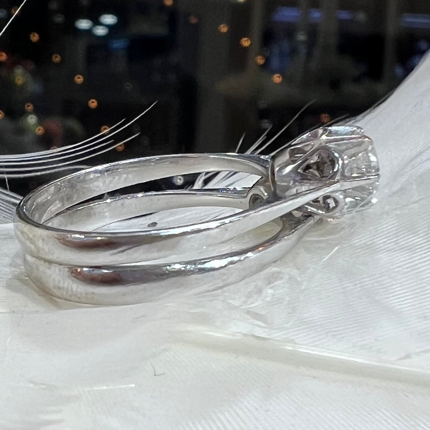 Anello “toi et moi” o contrariè oro bianco 18 kt e diamanti .52/.55 - .46/.48 ct. GIA