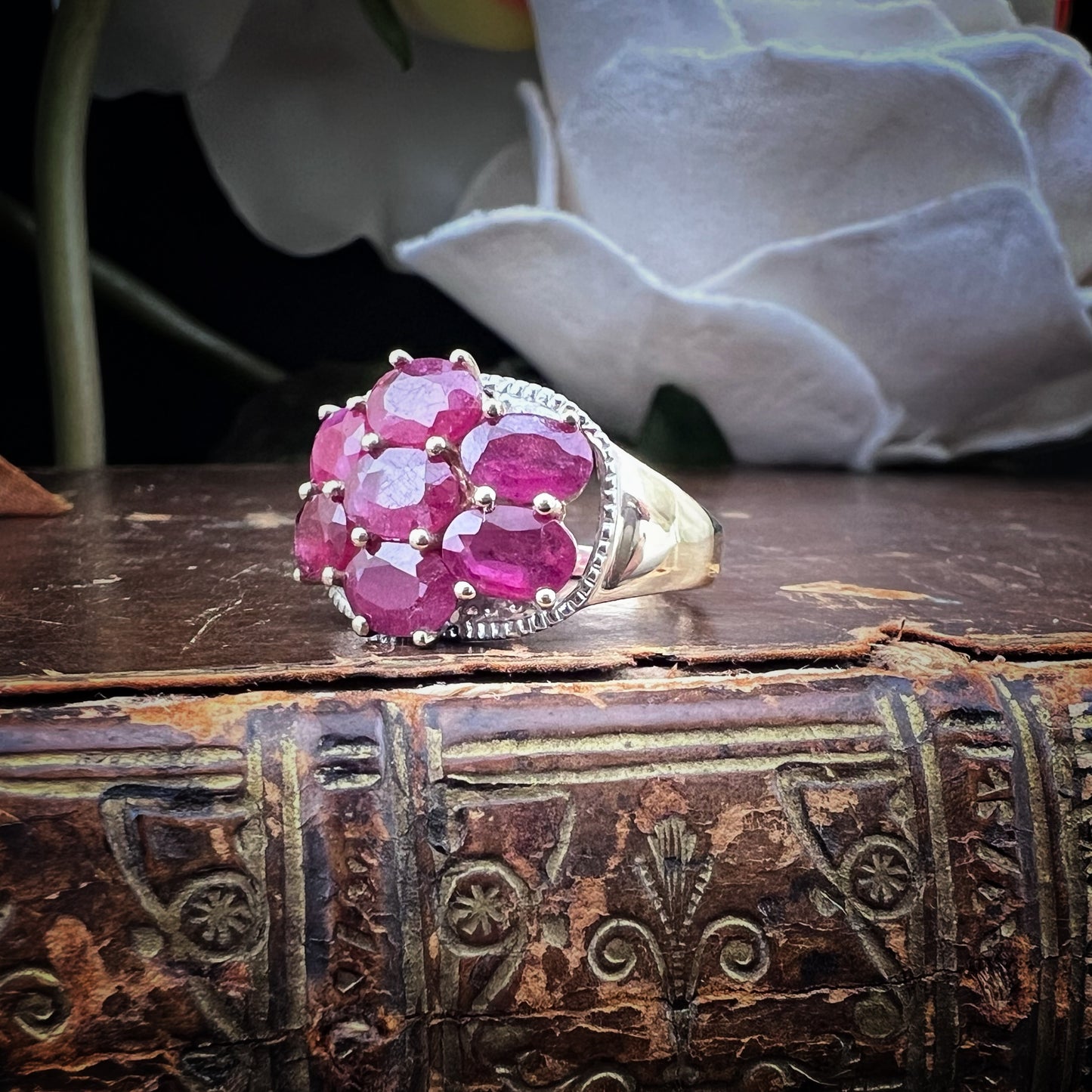 Ruby Daisy Ring
