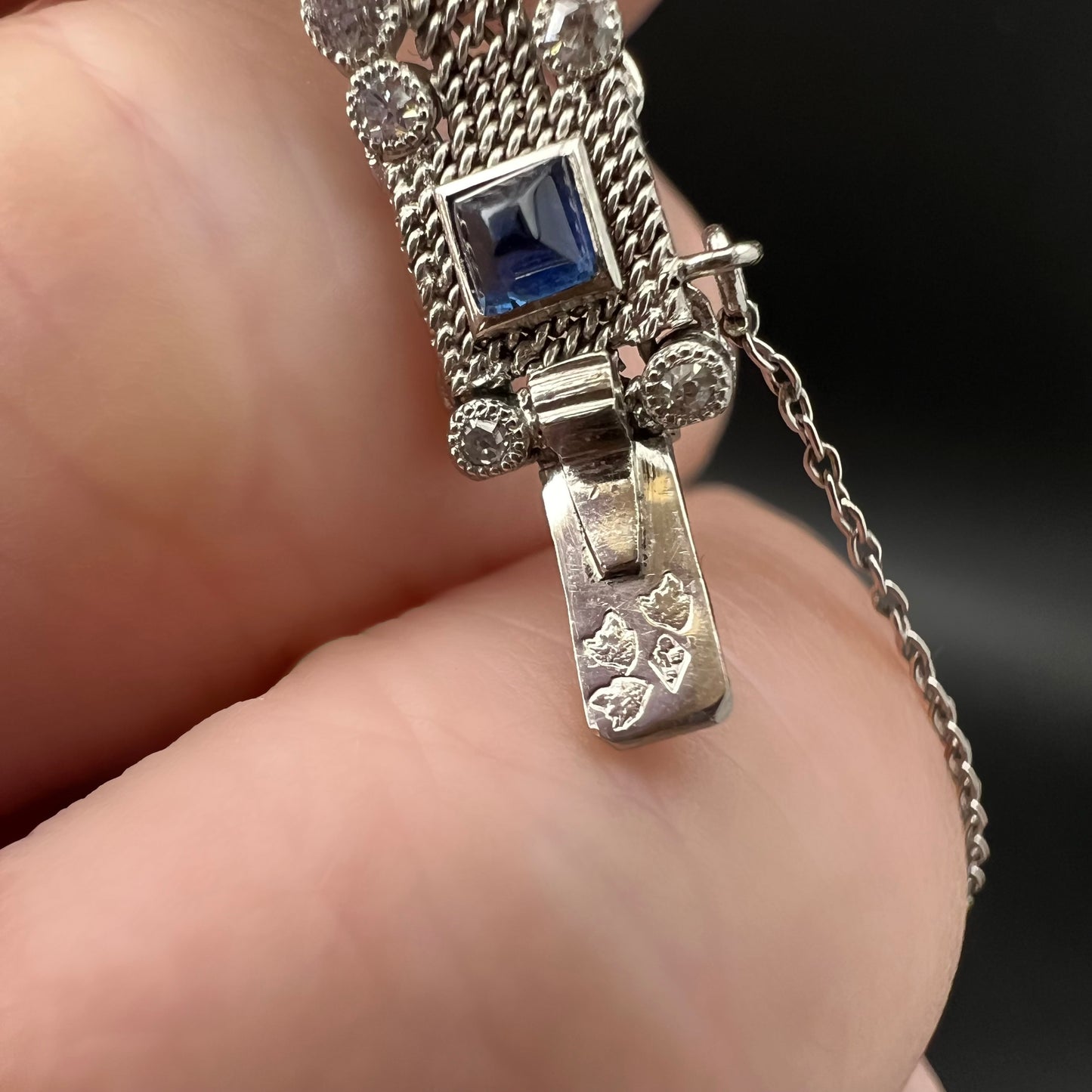 Armband aus Platin, Saphir und Diamanten, Frankreich, um 1913