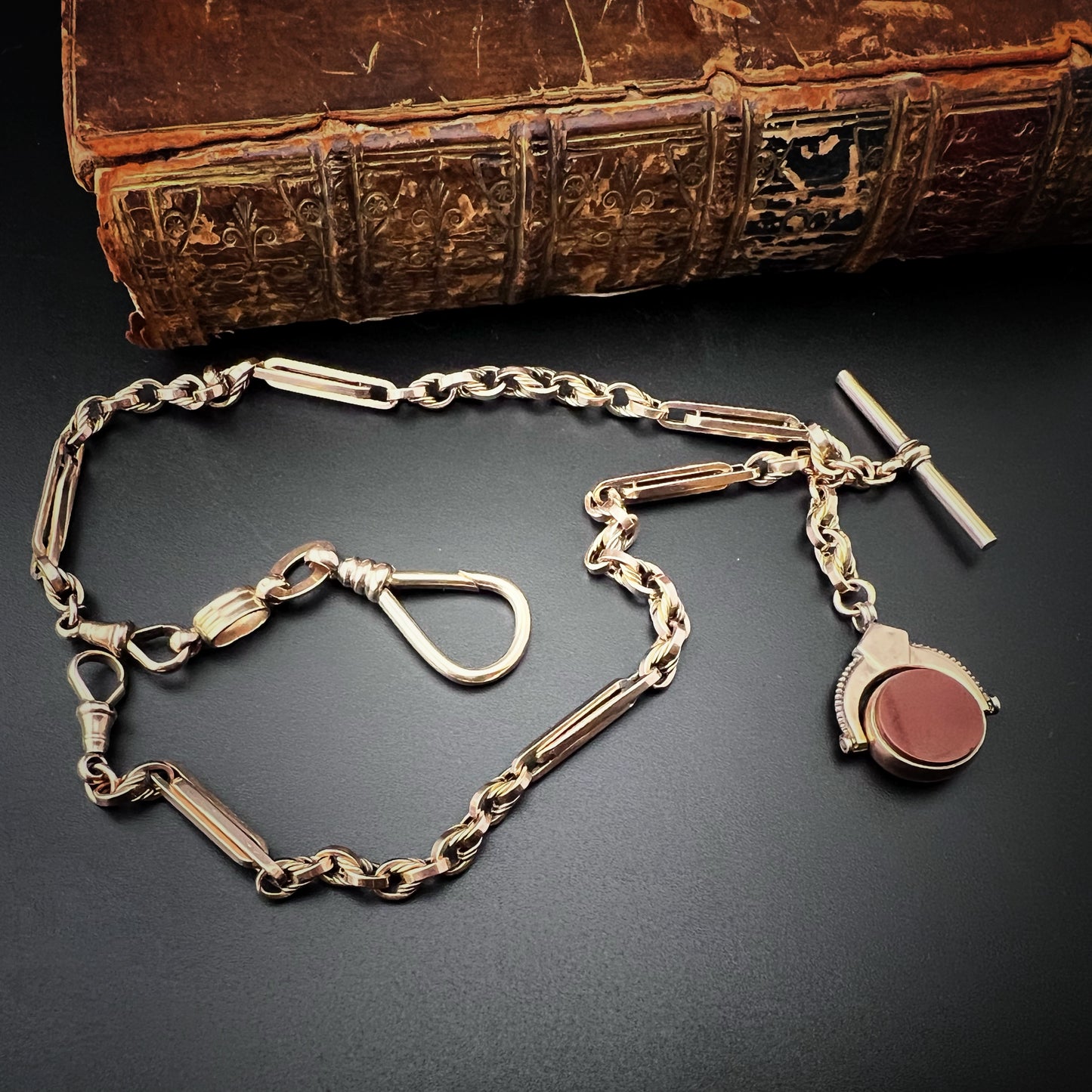 Antique 14-karat gold watch chain from Vienna, late 19th century