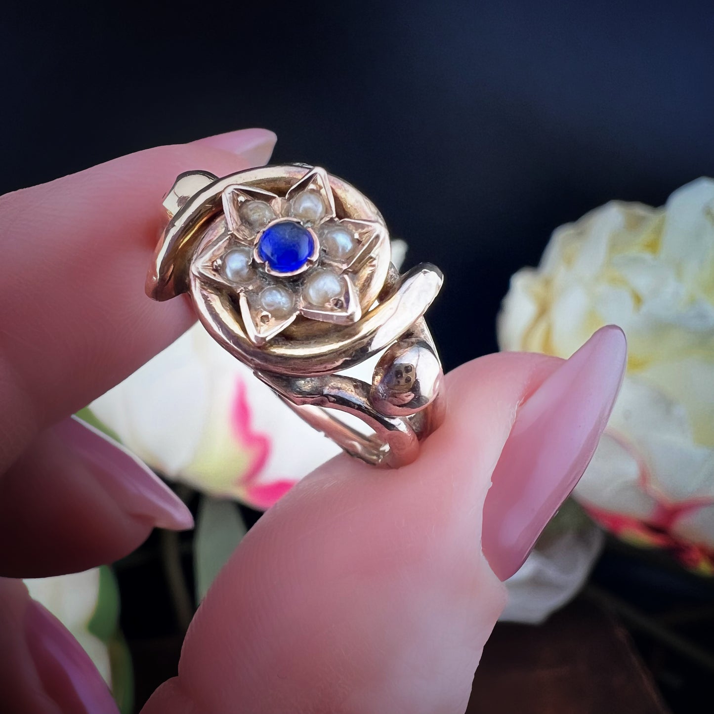 Bourbon Star Ring in Rose Gold – 19th Century