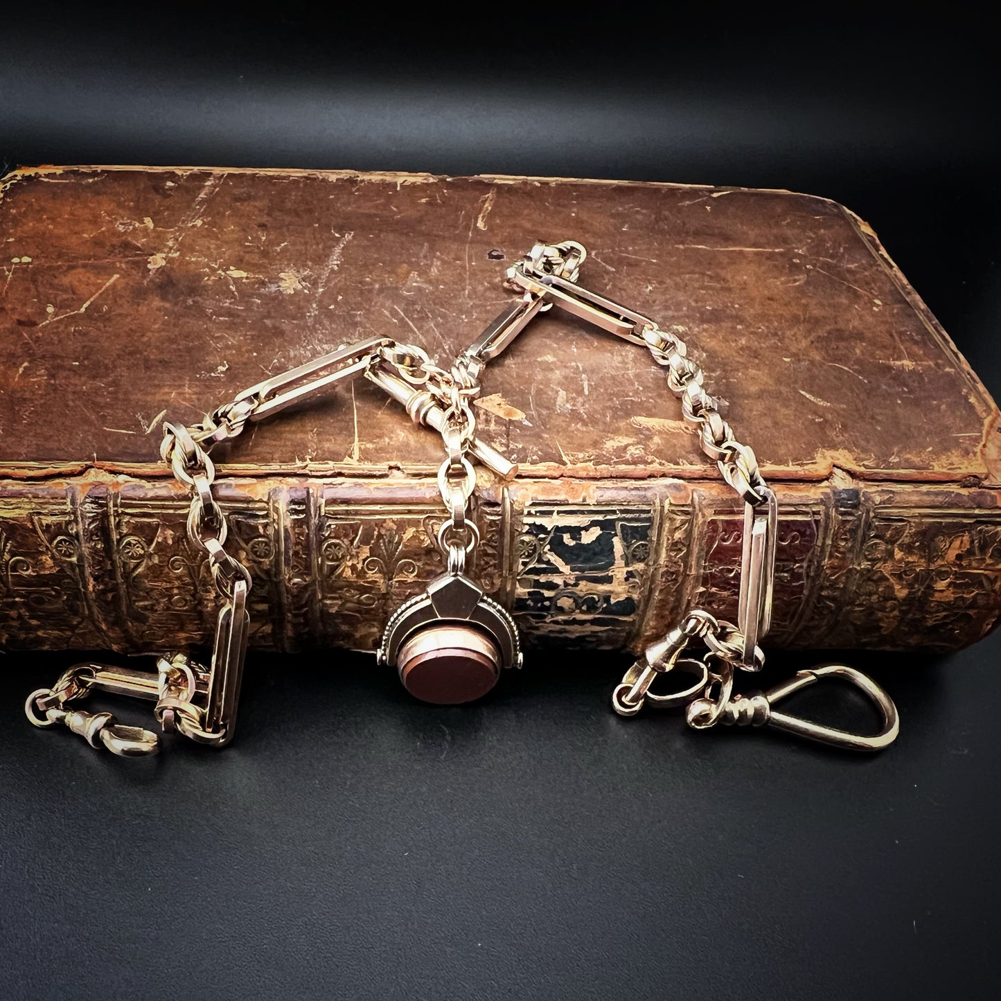 Antique 14-karat gold watch chain from Vienna, late 19th century