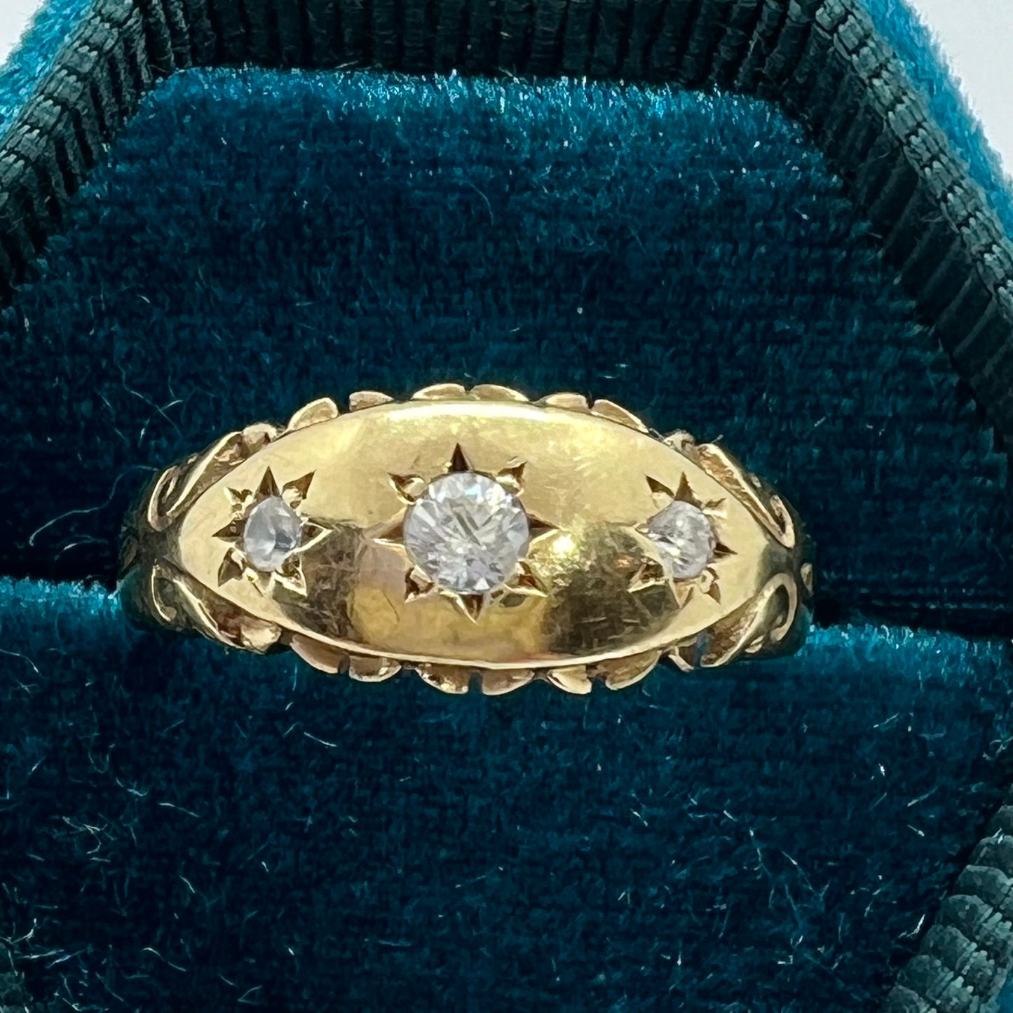 Gypsy-Bandring mit farblosem Quarz