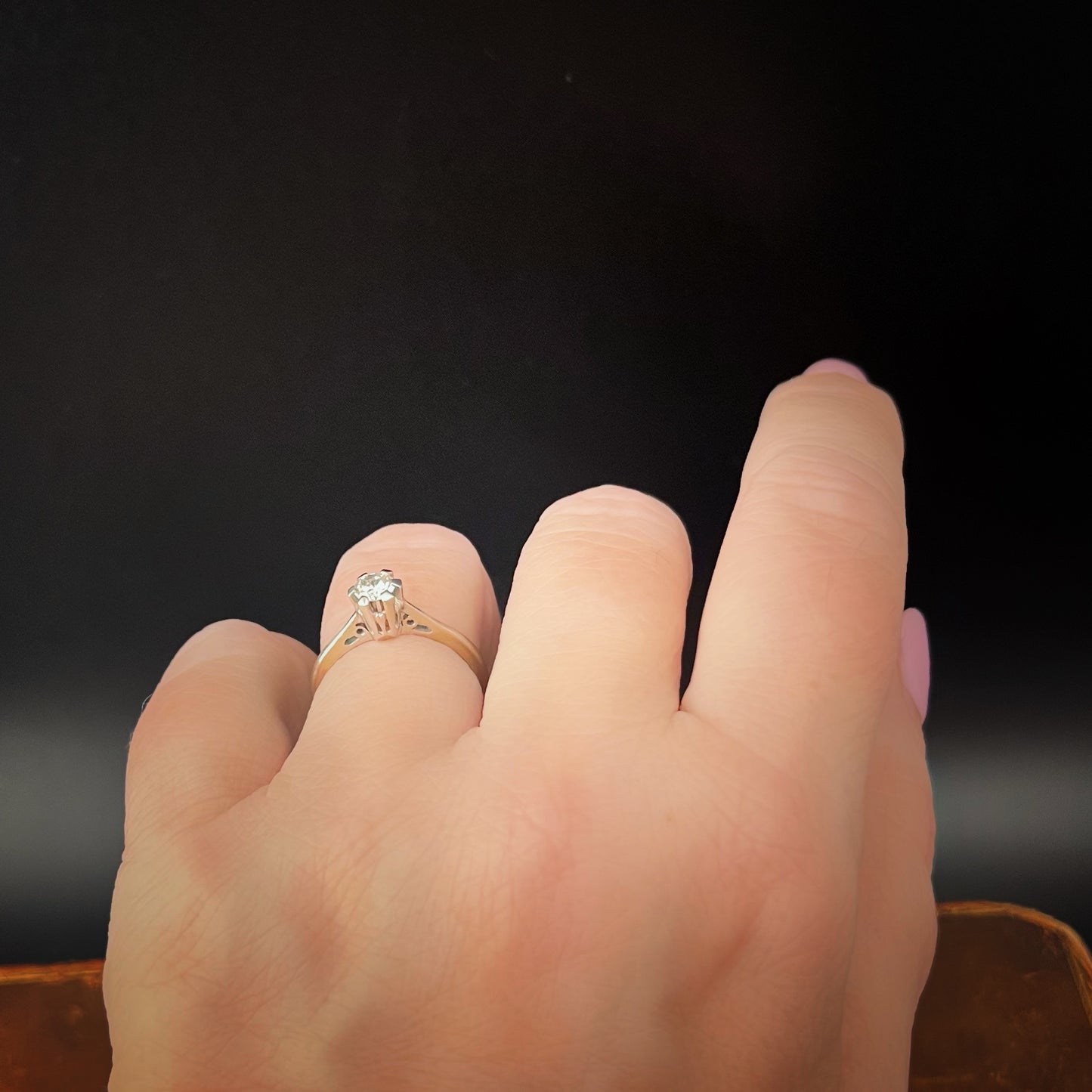 Solitärring aus 18 Karat Weißgold mit 0,33 Karat Diamant