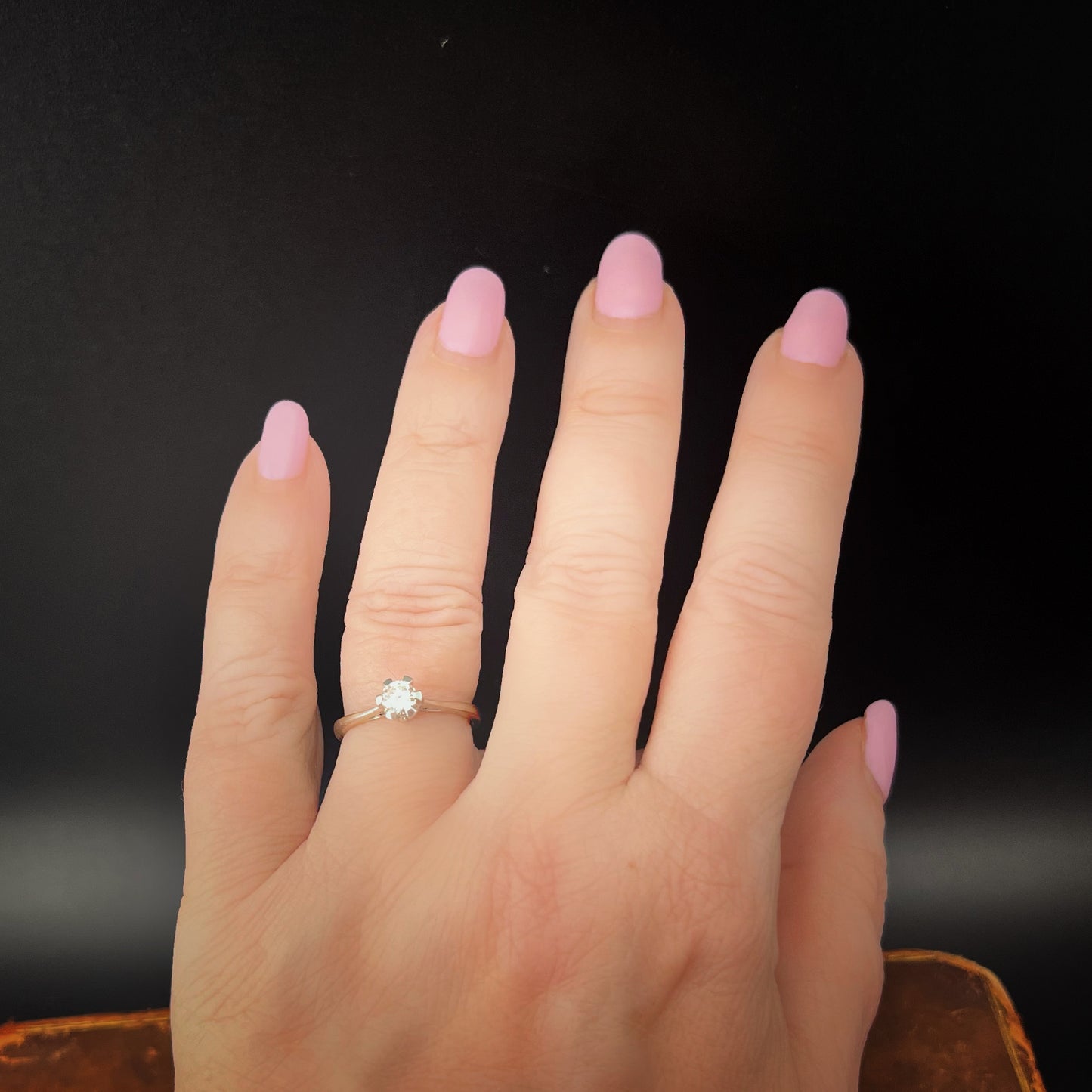 Solitärring aus 18 Karat Weißgold mit 0,33 Karat Diamant