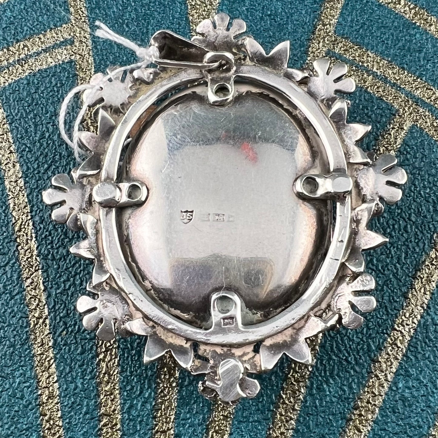 Large vintage hand-engraved silver locket