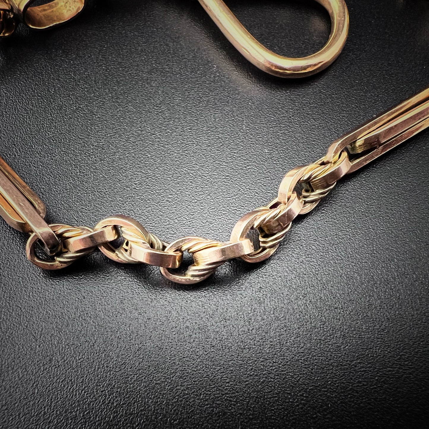 Antique 14-karat gold watch chain from Vienna, late 19th century