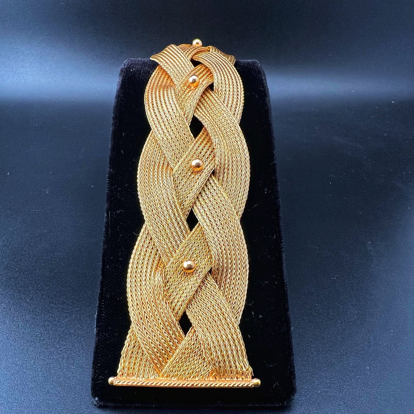 Importante bracciale italiano a treccia in oro 18 ct 63.1 grammi