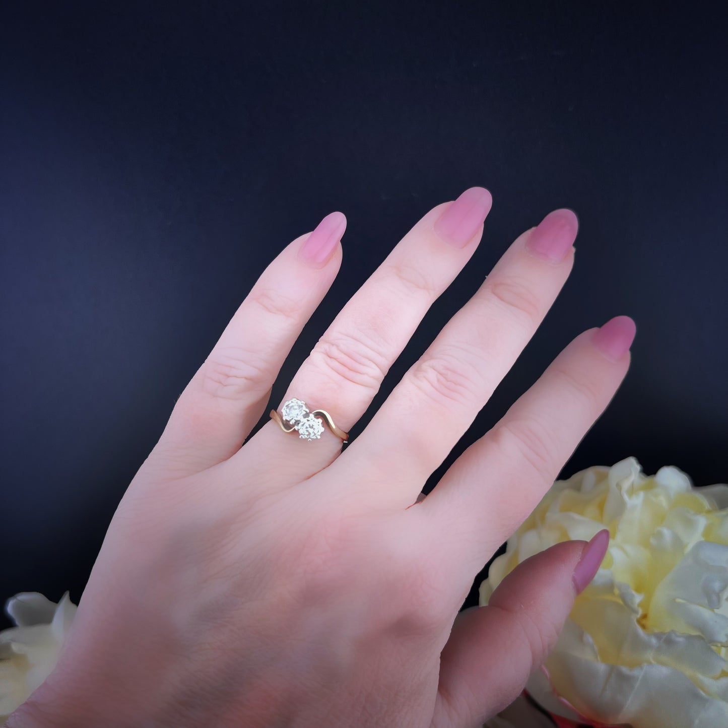 Toi et moi Ring mit zwei Diamanten