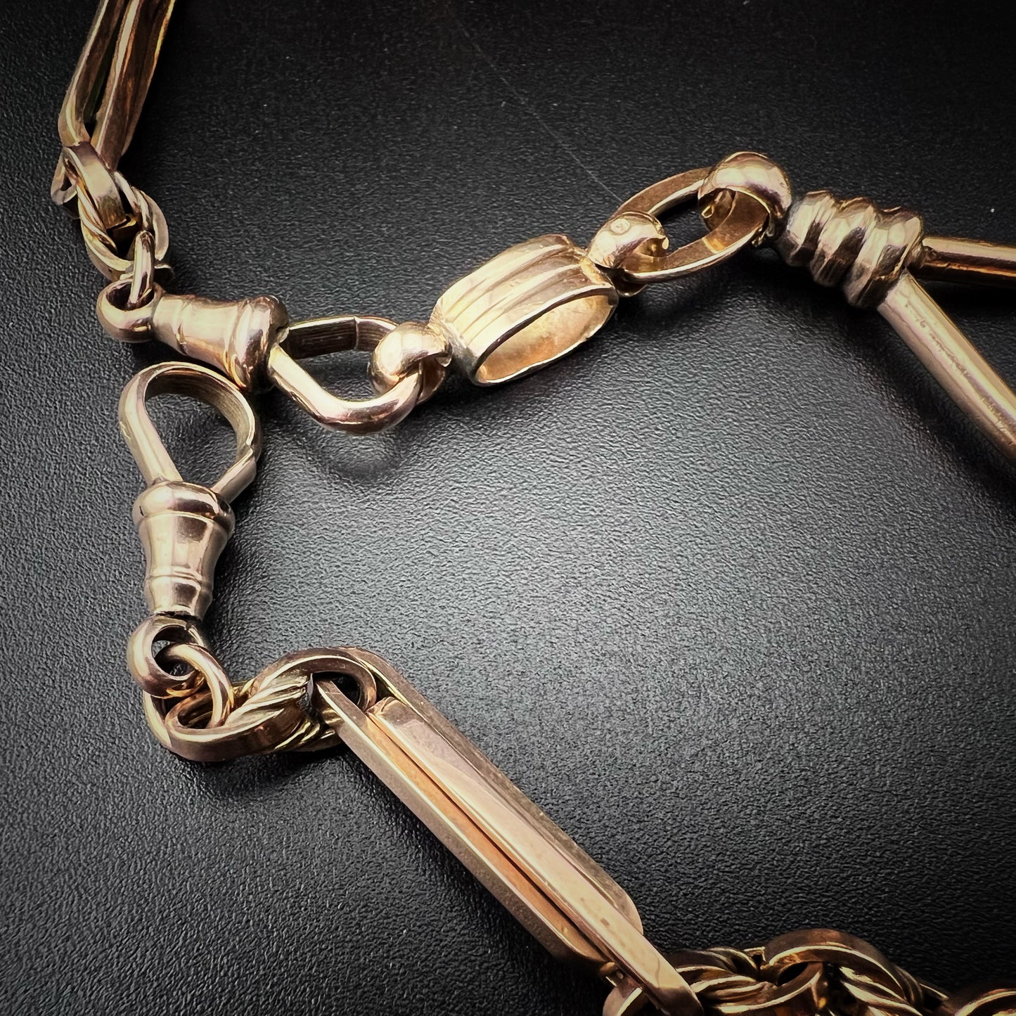 Antique 14-karat gold watch chain from Vienna, late 19th century