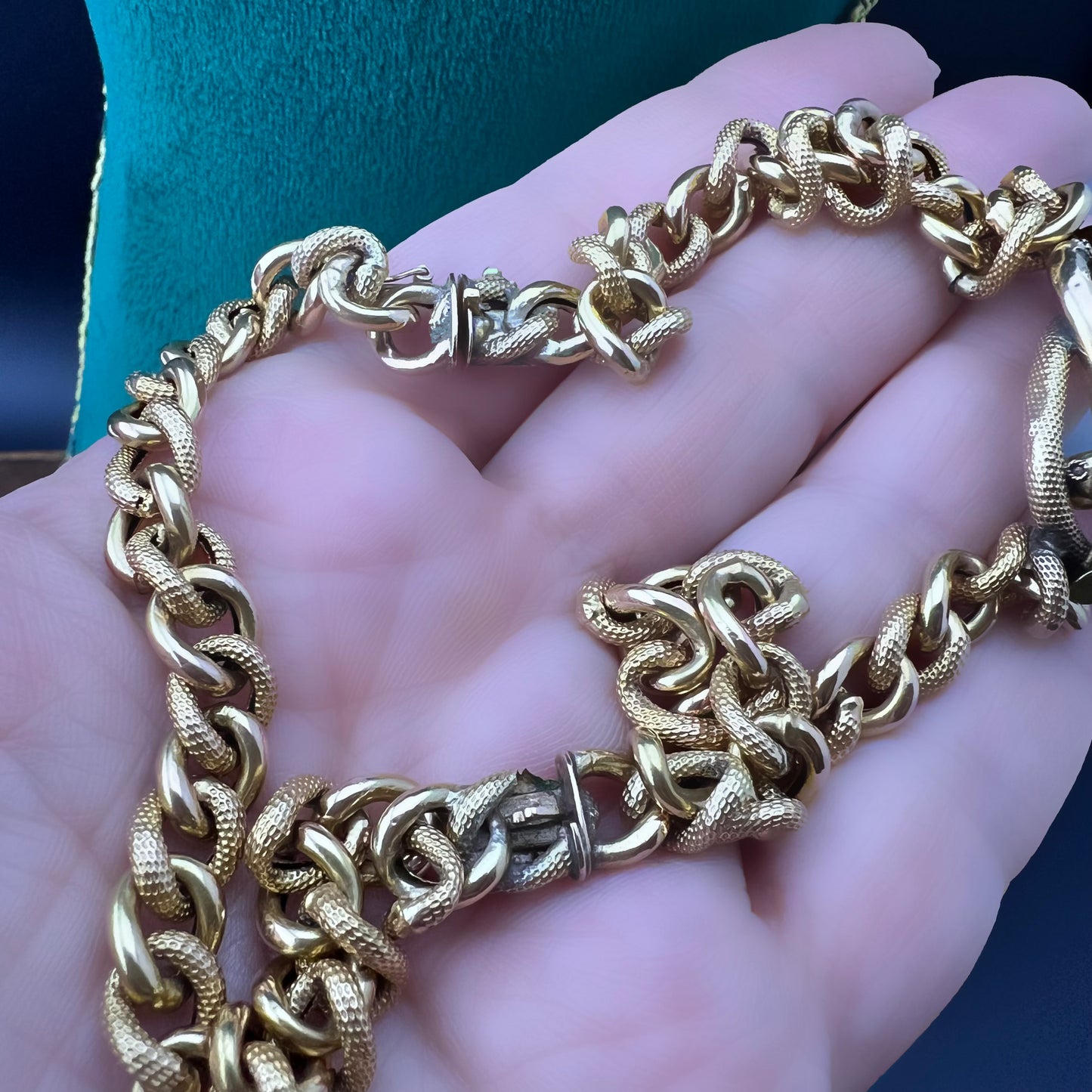 Collana-bracciale borbonico in oro 14 ct