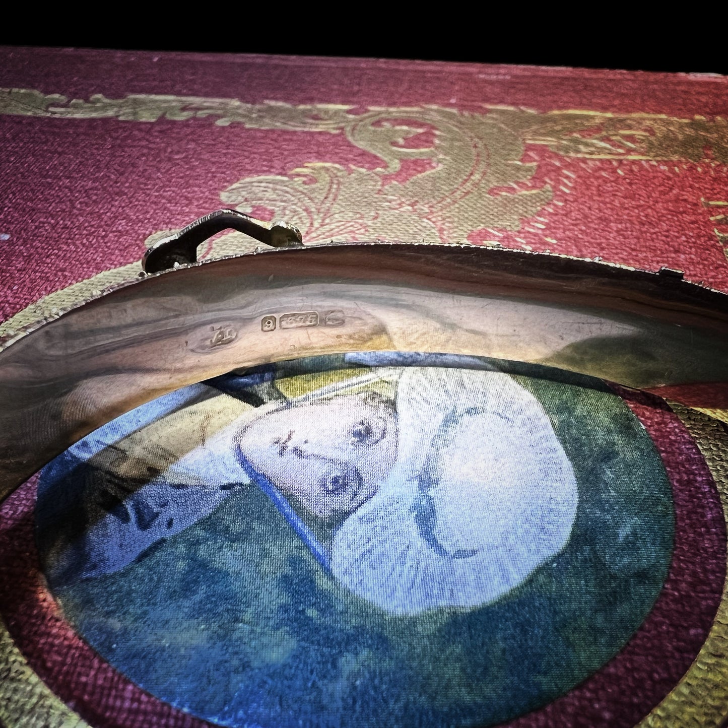 Antique rigid cuff bracelet with buckle decoration - Birmingham late 19th century