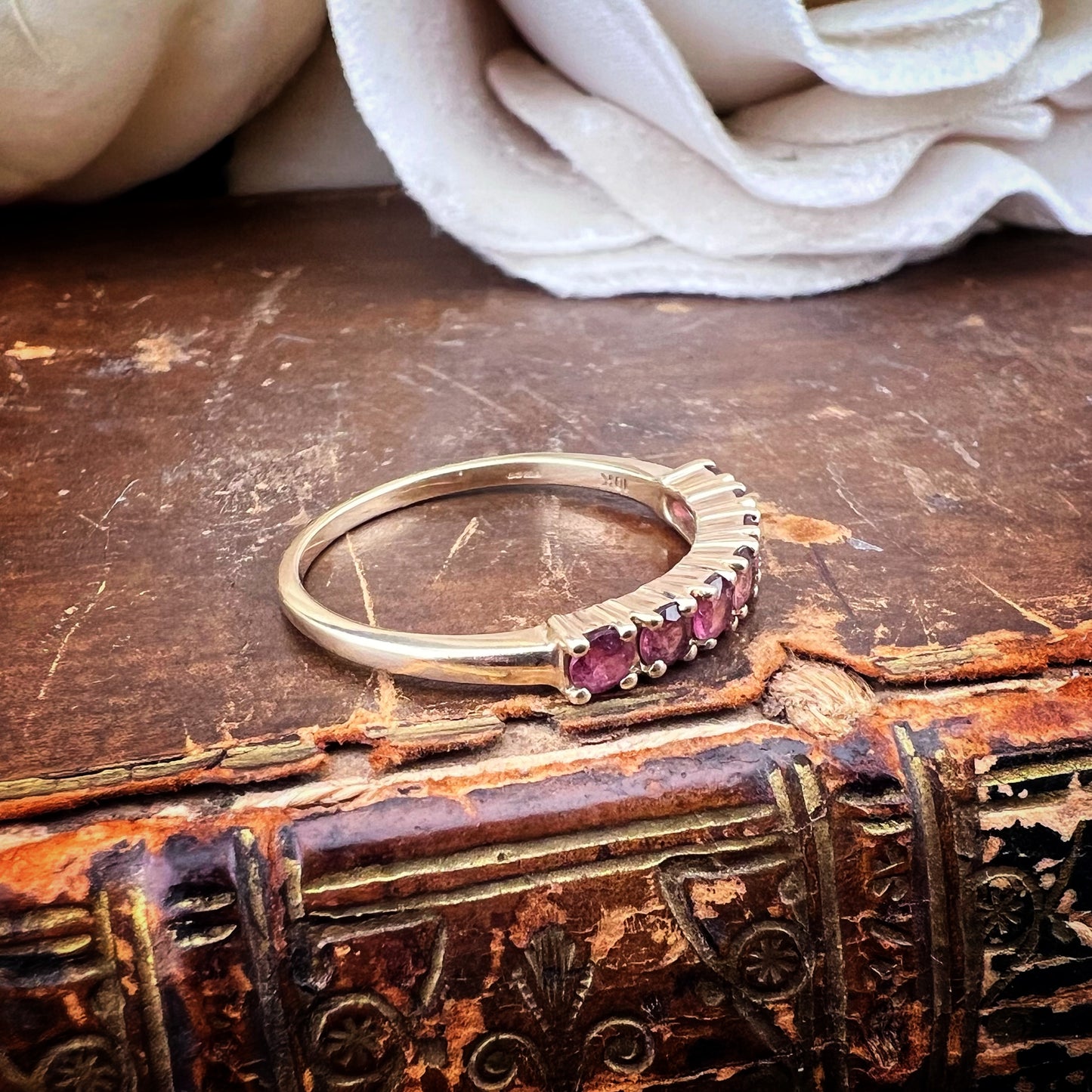 Anello Riviera Vintage con Granati - Birmingham