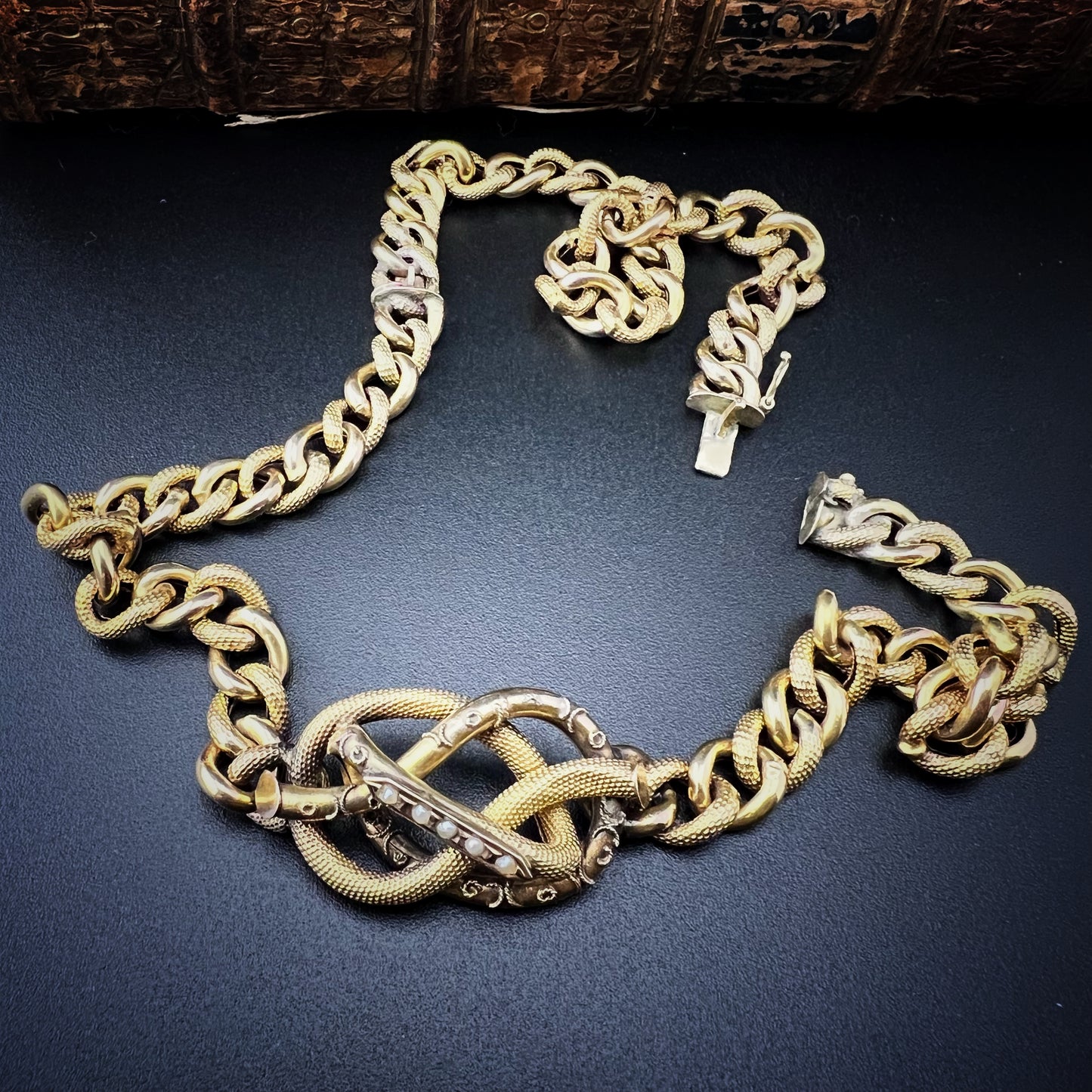 Collana-bracciale borbonico in oro 14 ct