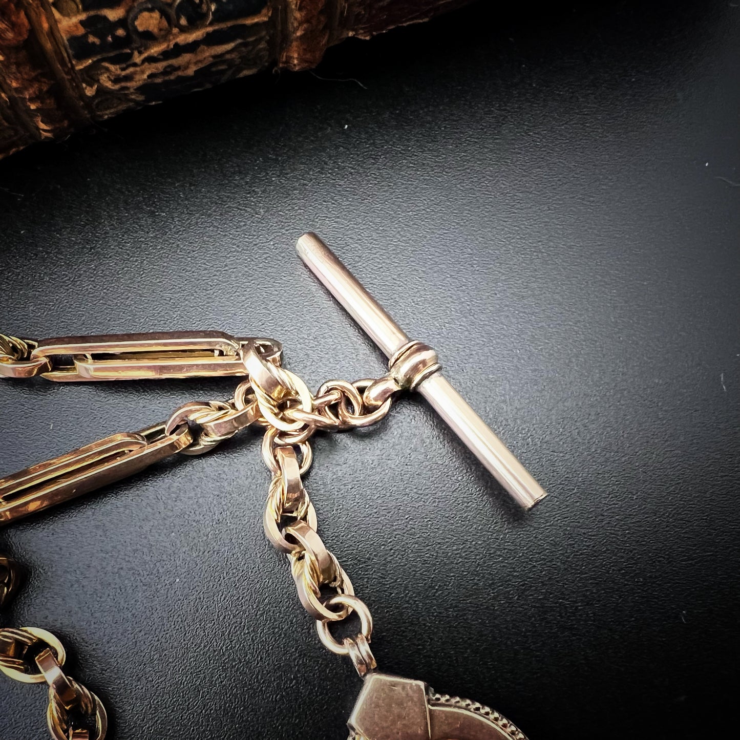 Antique 14-karat gold watch chain from Vienna, late 19th century