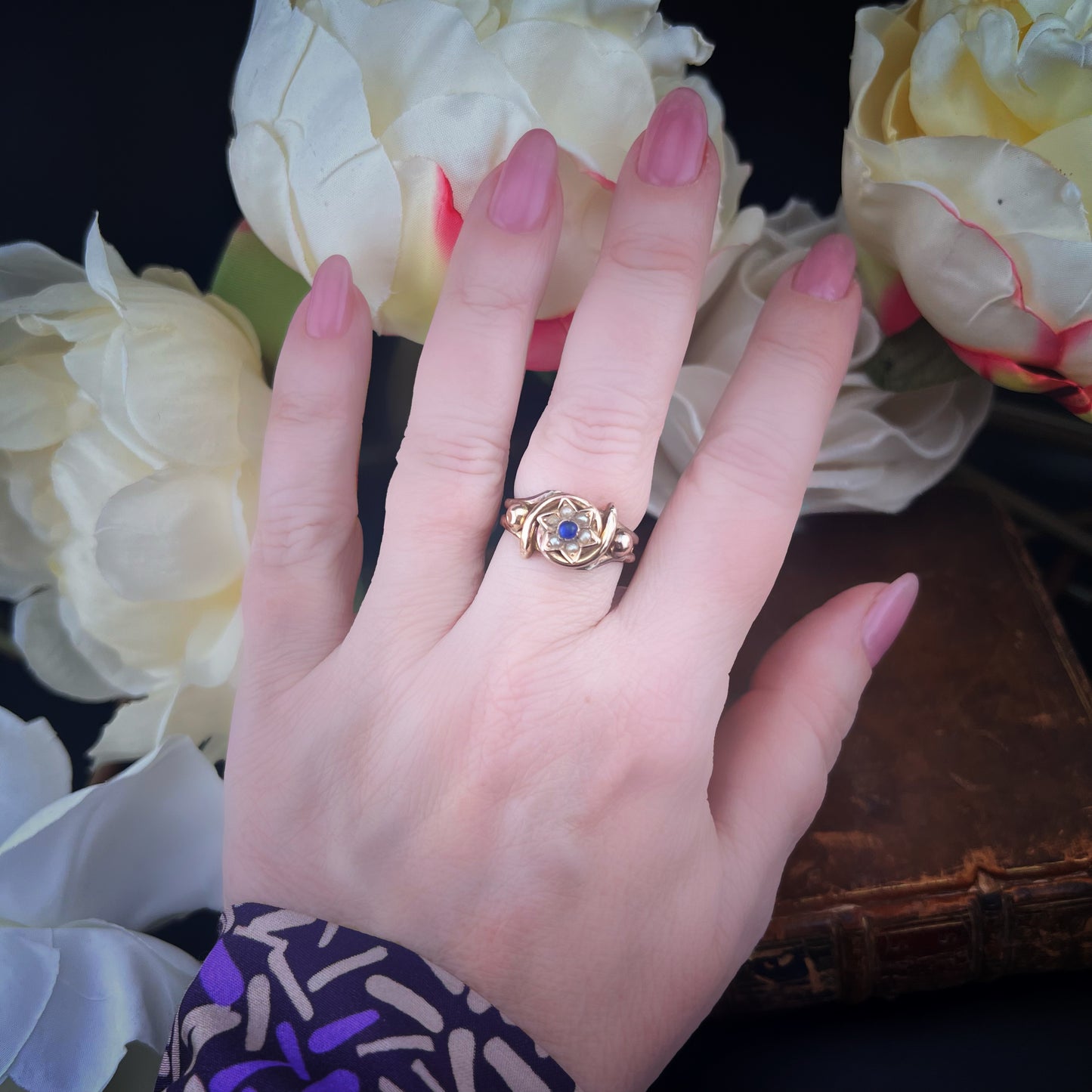 Bourbon Star Ring in Rose Gold – 19th Century