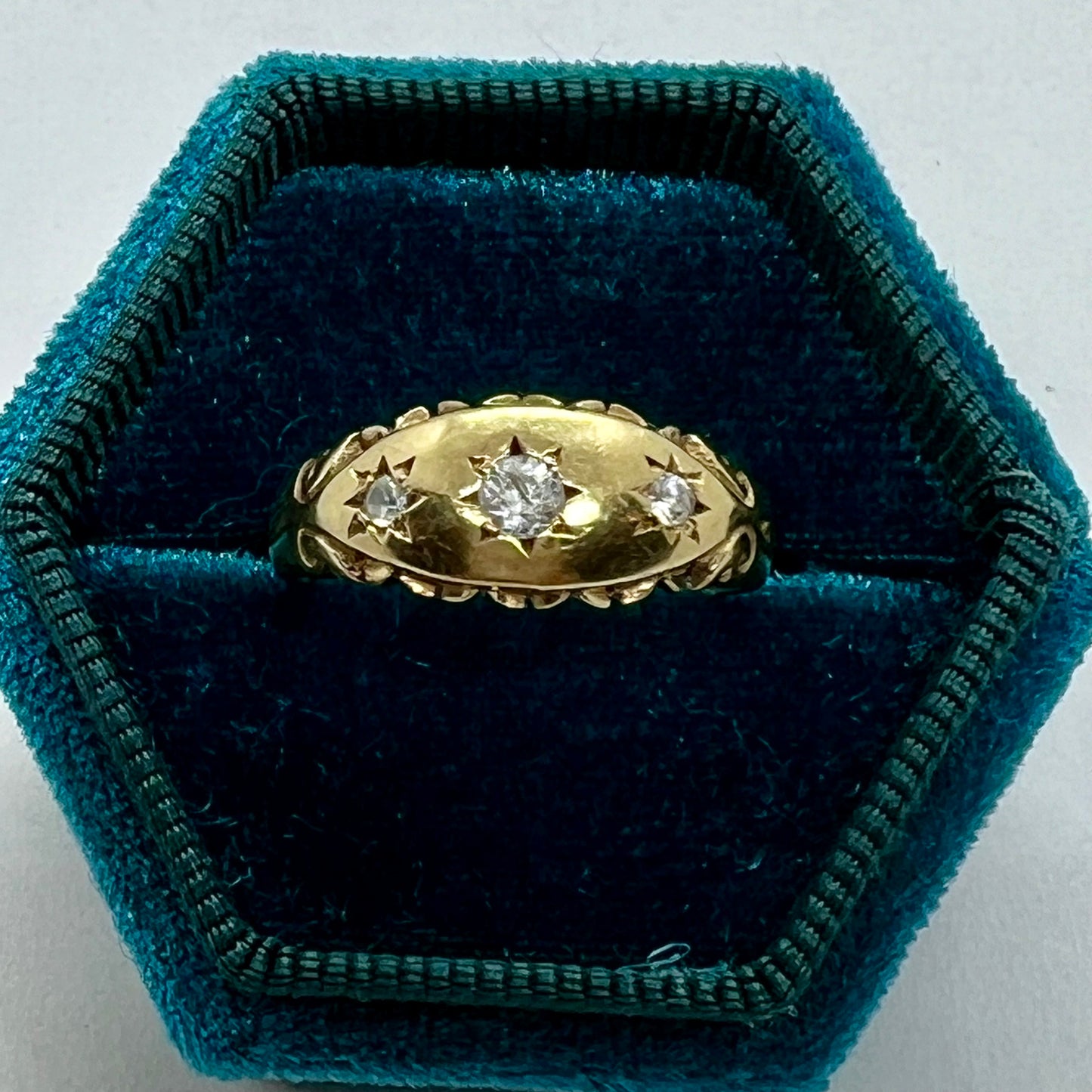 Gypsy-Bandring mit farblosem Quarz