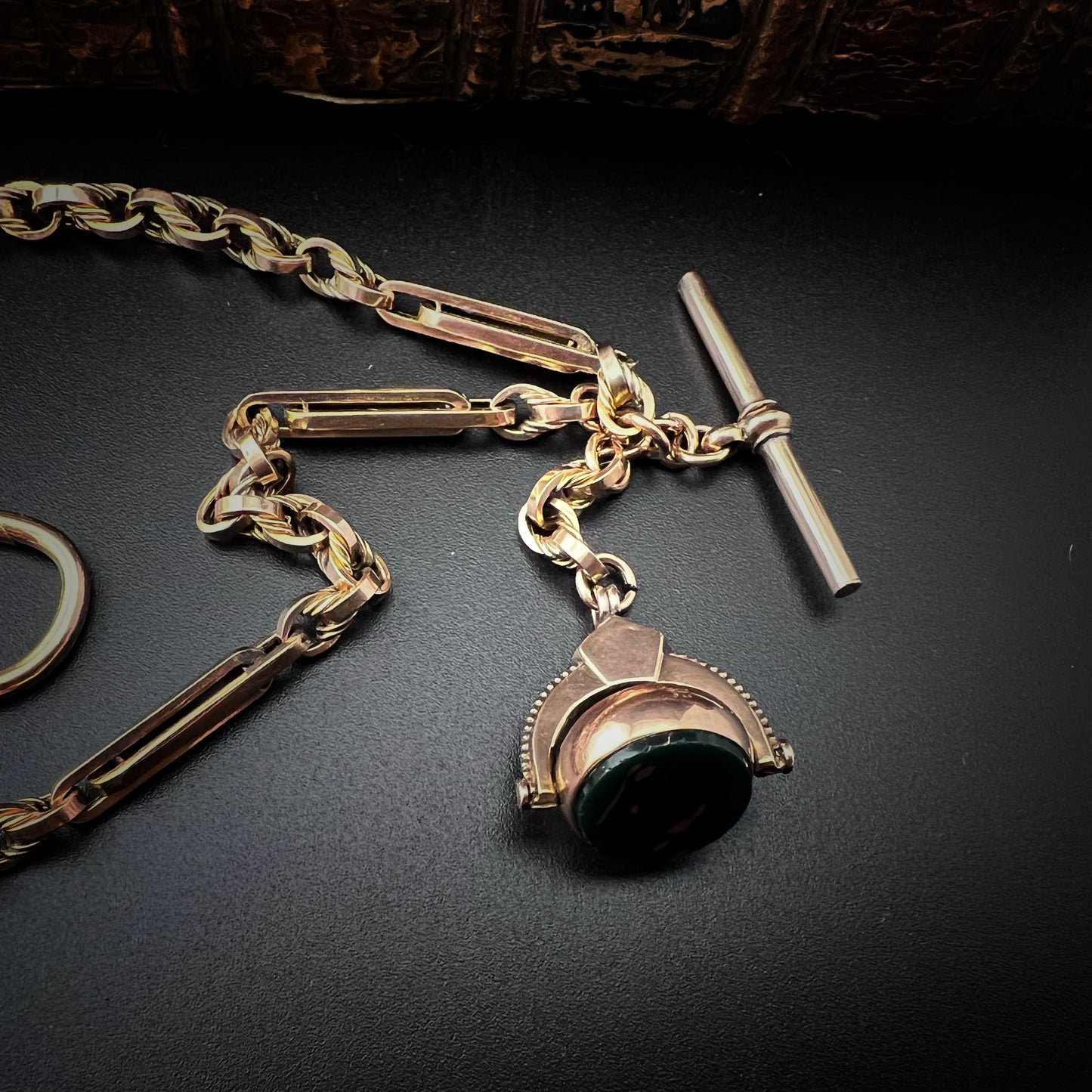 Antique 14-karat gold watch chain from Vienna, late 19th century