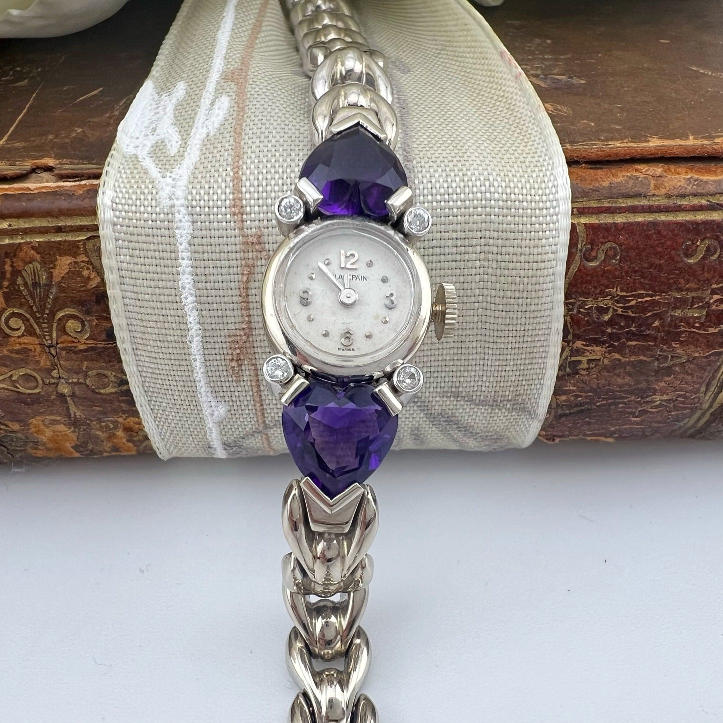 Orologio da cocktail Blancpain in oro, ametiste, diamanti