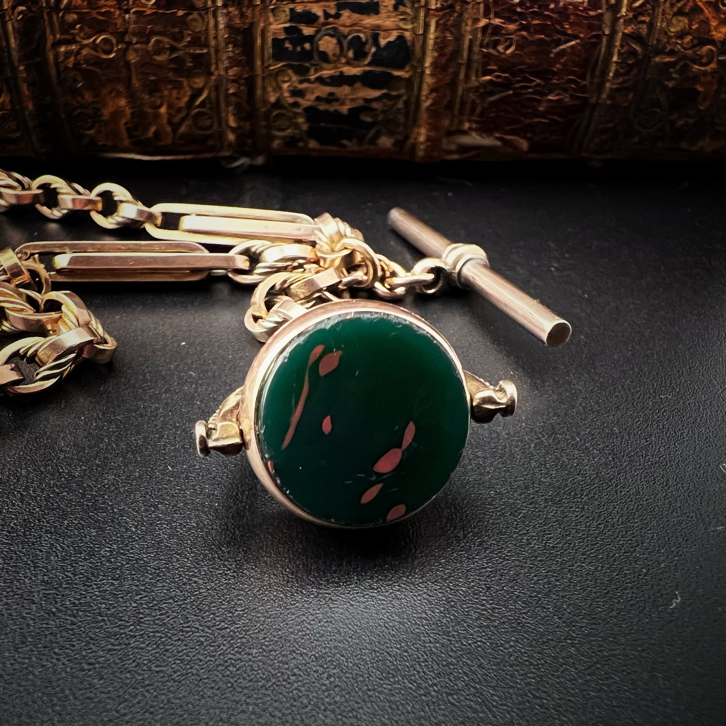 Antique 14-karat gold watch chain from Vienna, late 19th century