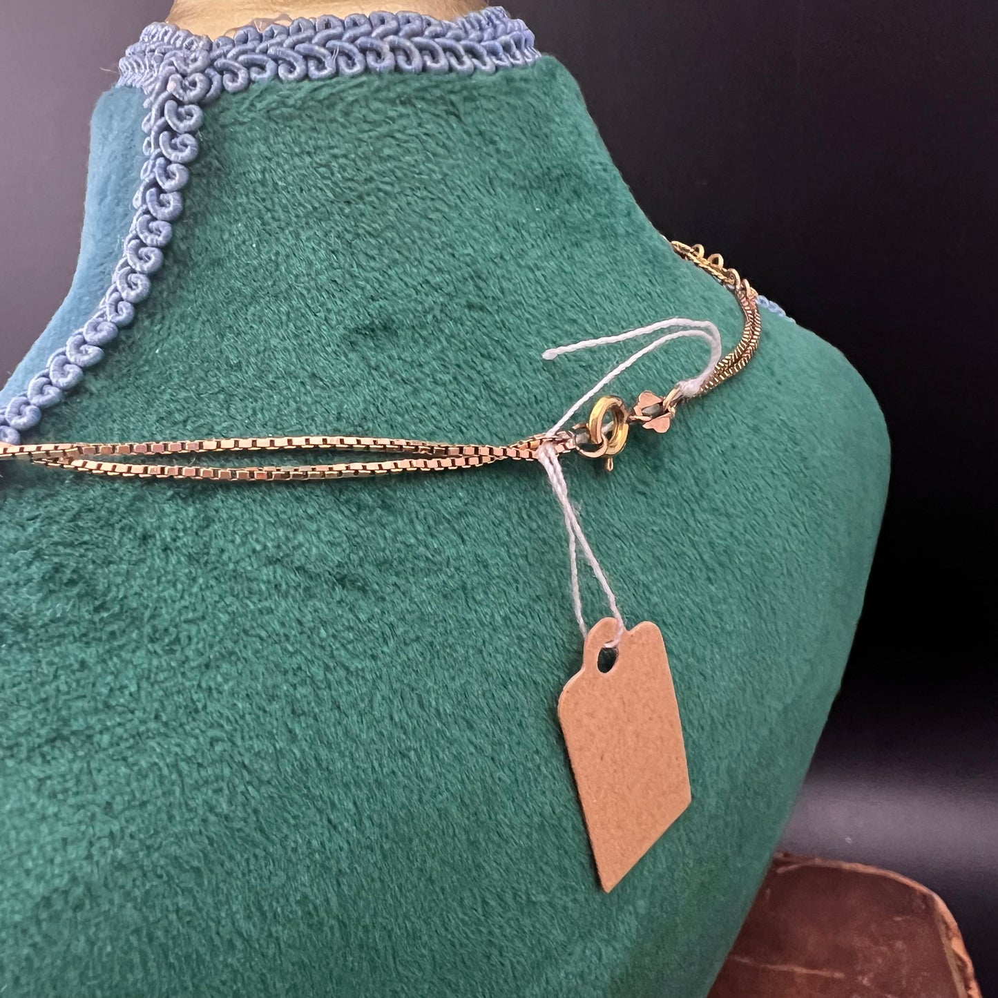 14K yellow gold necklace with gold “sequin” link