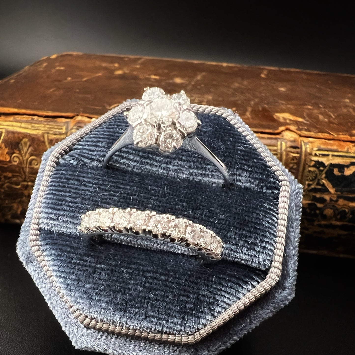 18k white gold Riviera wedding ring with 11 certified IF/VS G/H diamonds