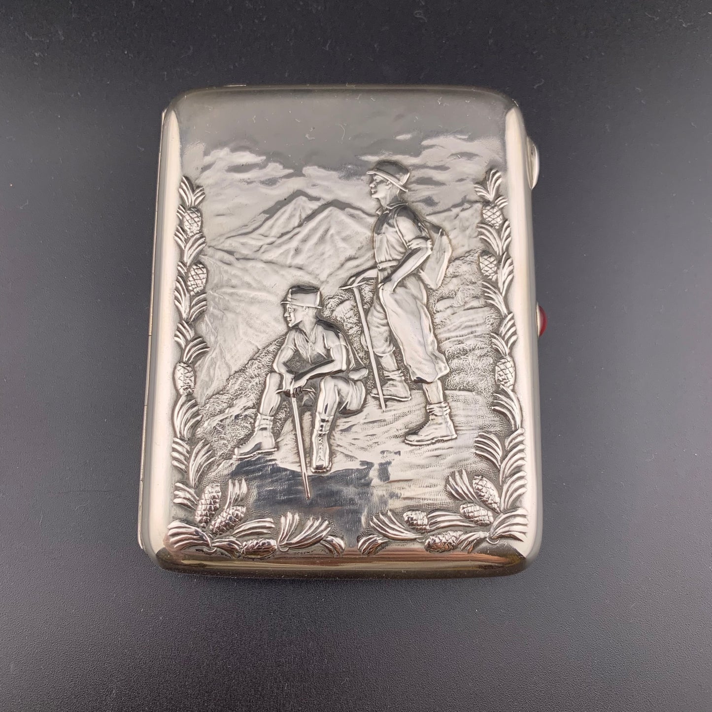 Russisches silbernes Zigarettenetui - Moskau 1954-58