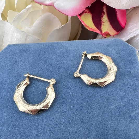 Orecchini a creola vintage in oro giallo