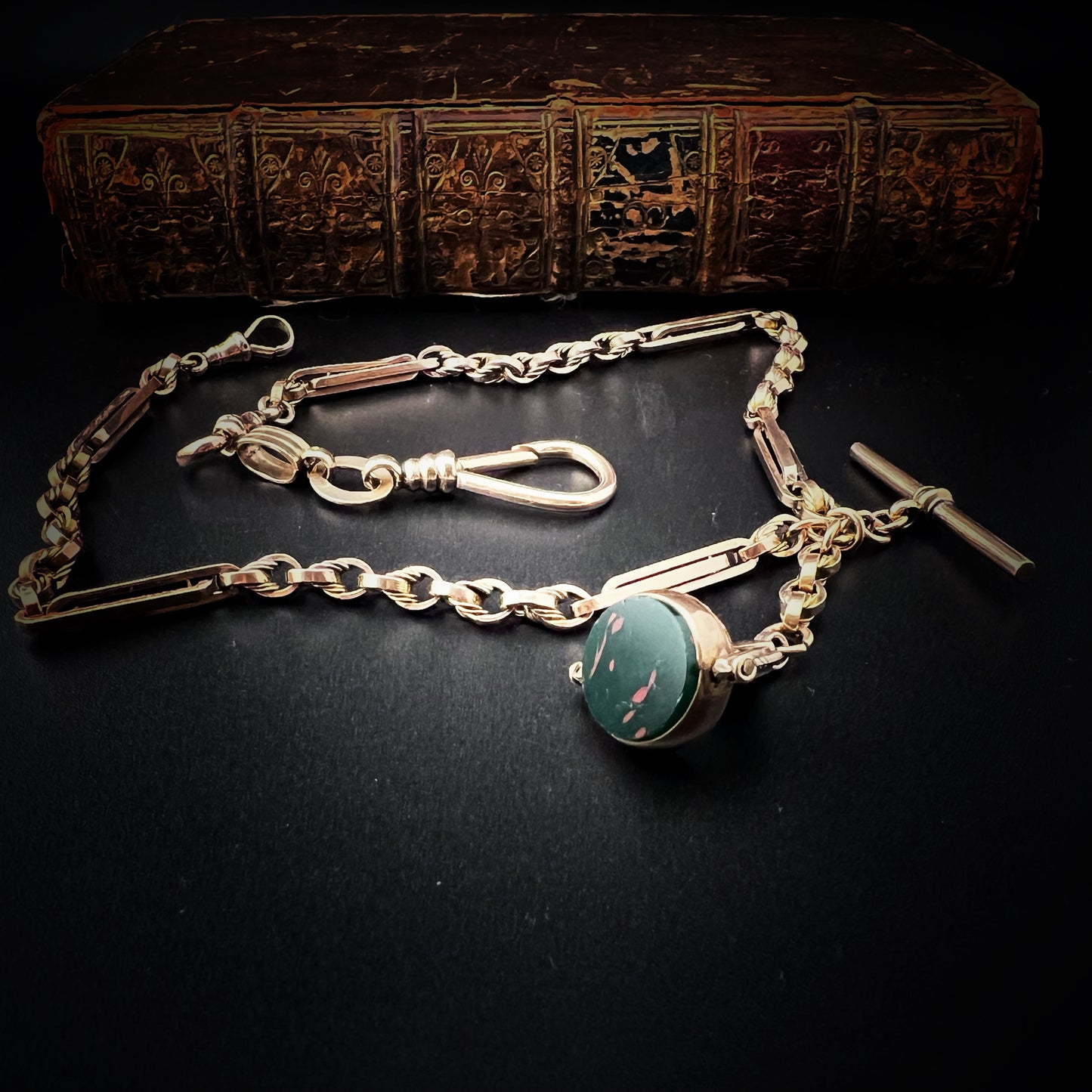 Antique 14-karat gold watch chain from Vienna, late 19th century