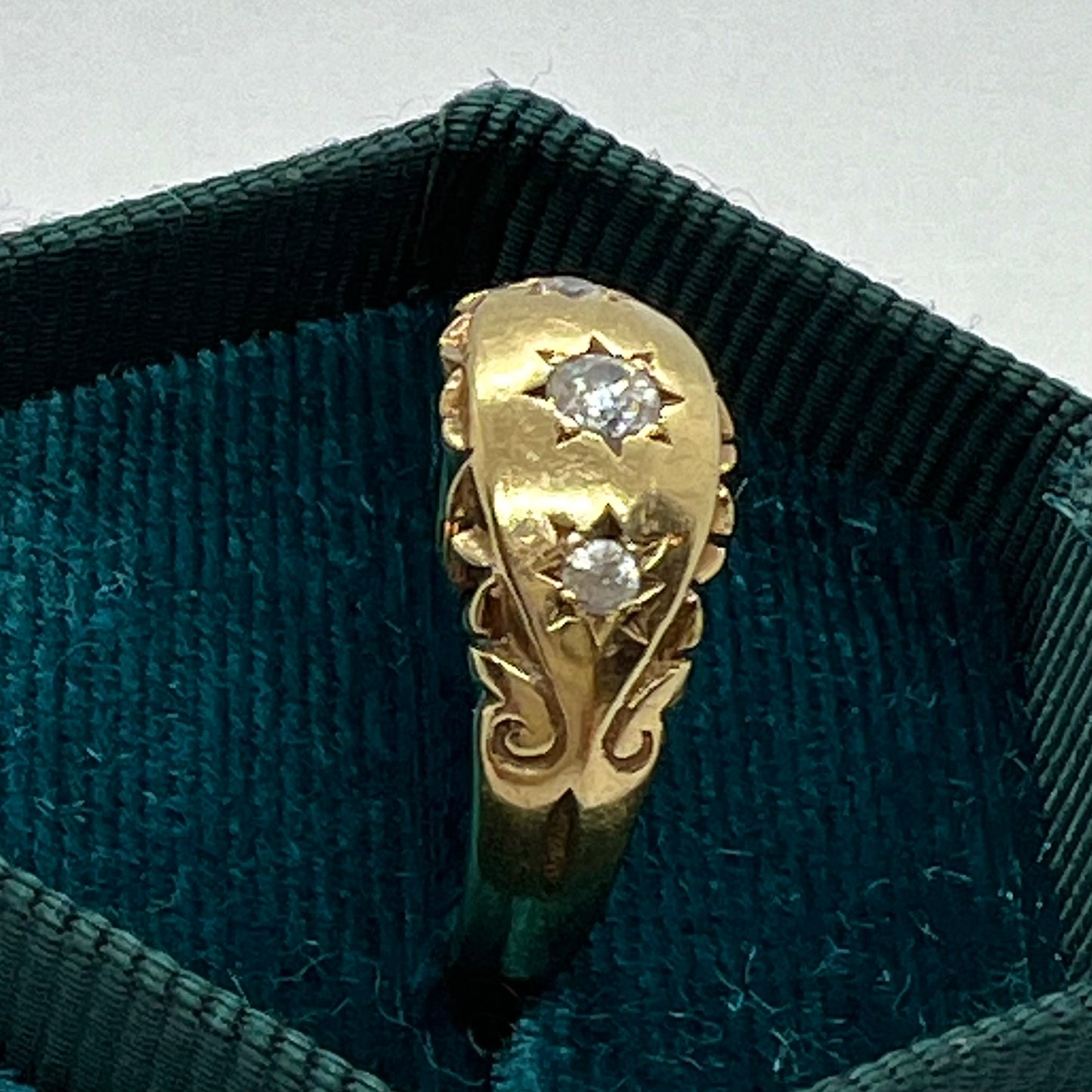 Gypsy-Bandring mit farblosem Quarz