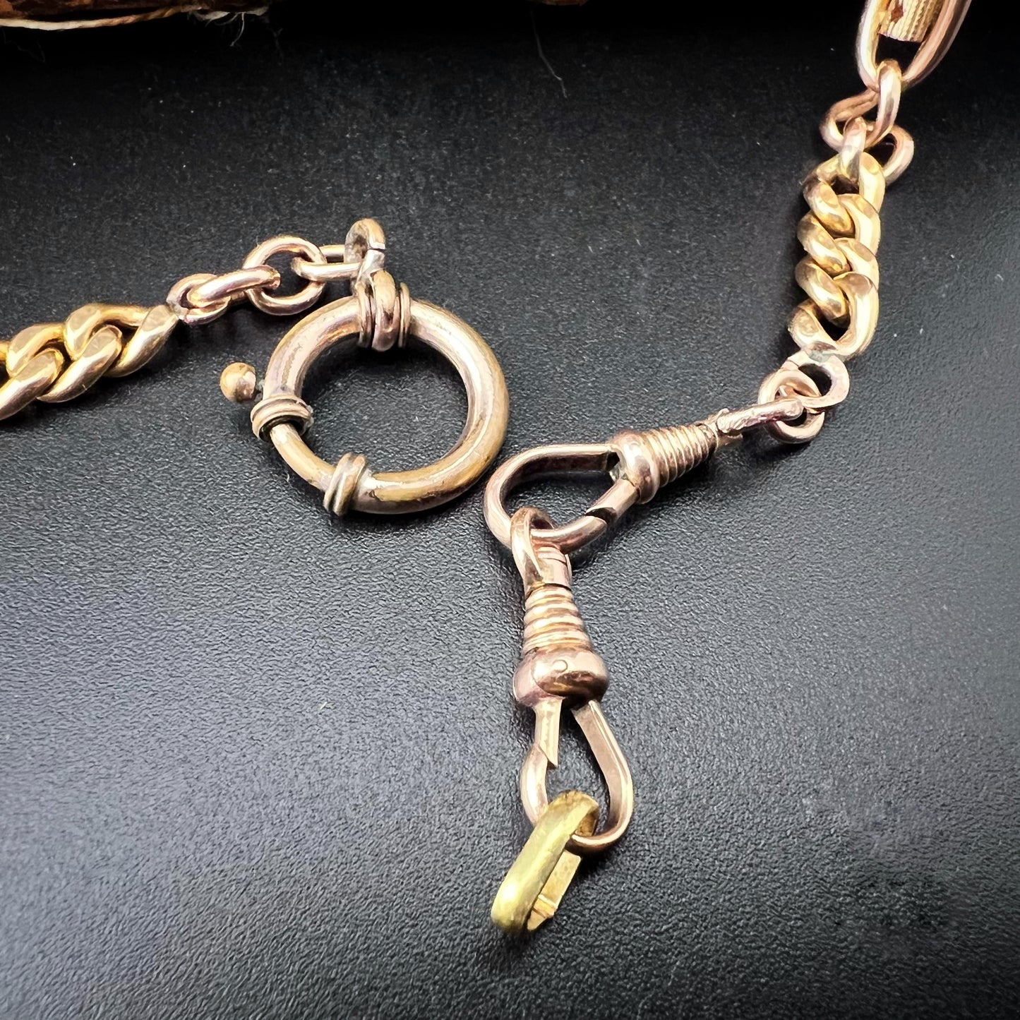 Antique 9ct gold watch chain