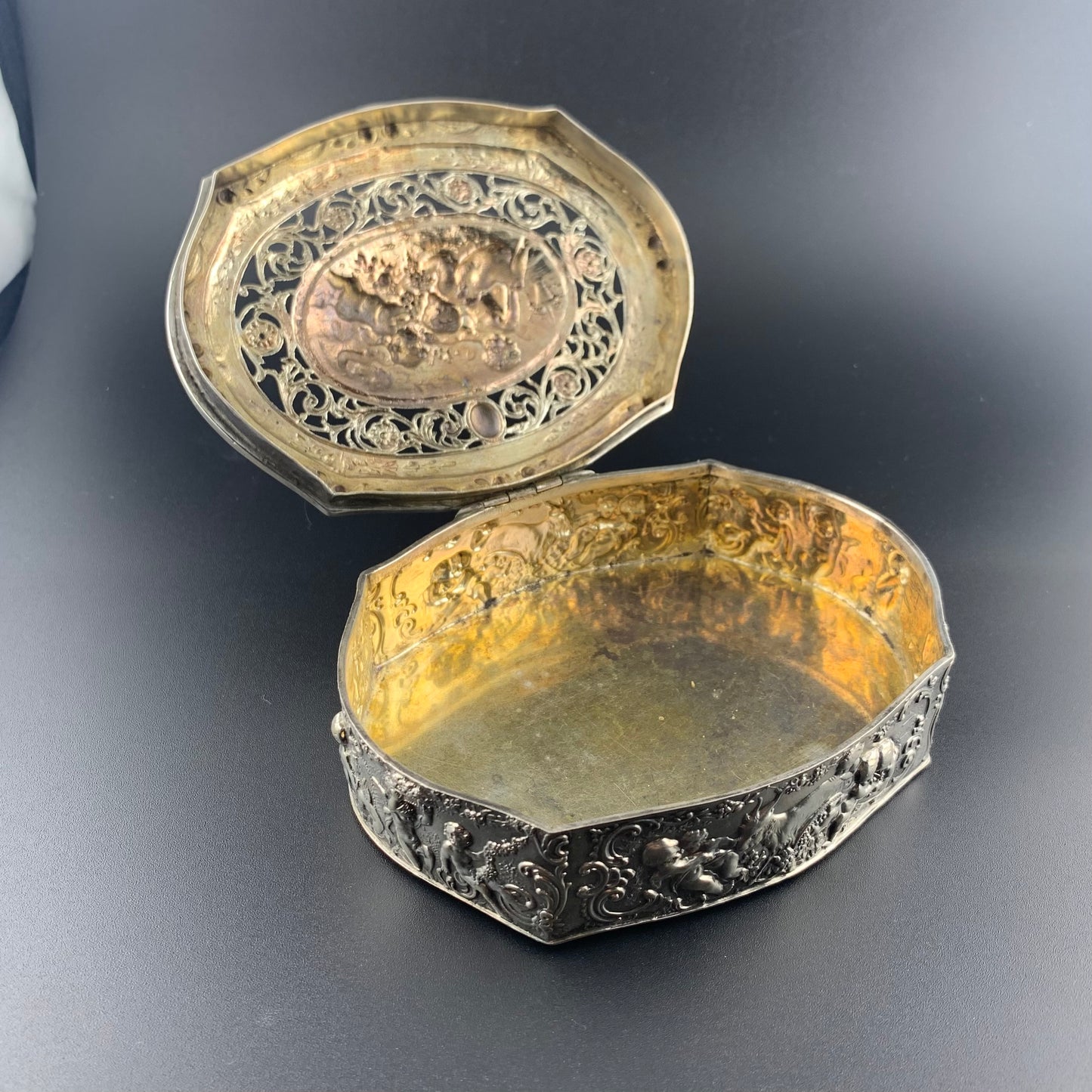 Deutsche Silberdose aus den frühen 1900er Jahren