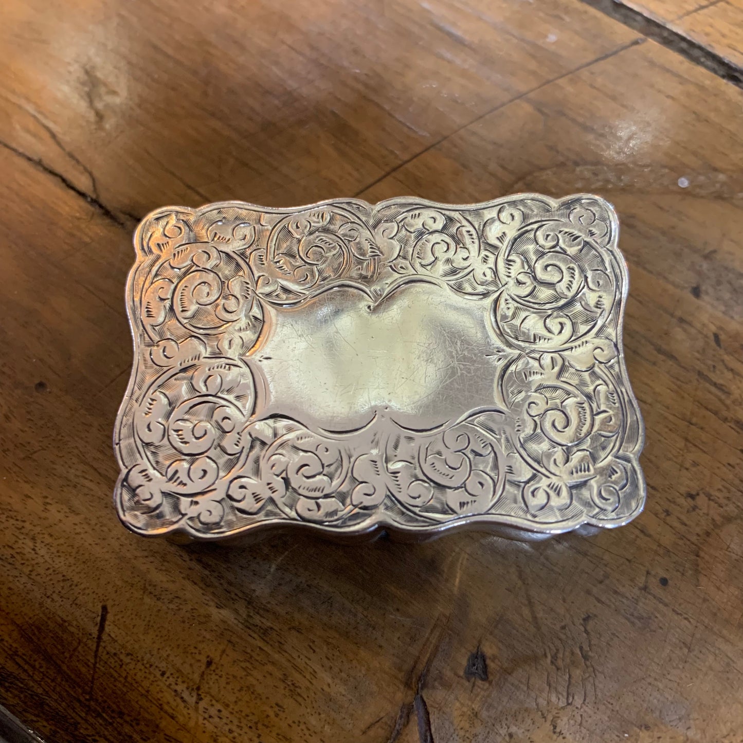 Tabacchiera da fiuto in argento Birmingham 1897