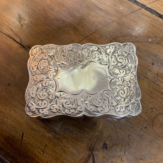 Tabacchiera da fiuto in argento Birmingham 1897