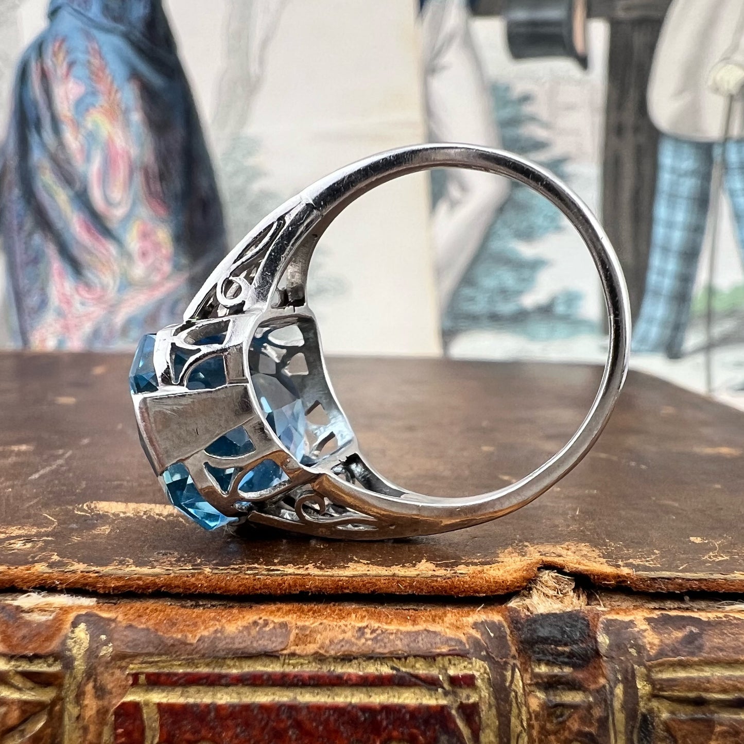 Anello Art Déco con acquamarina – Europa, circa 1930