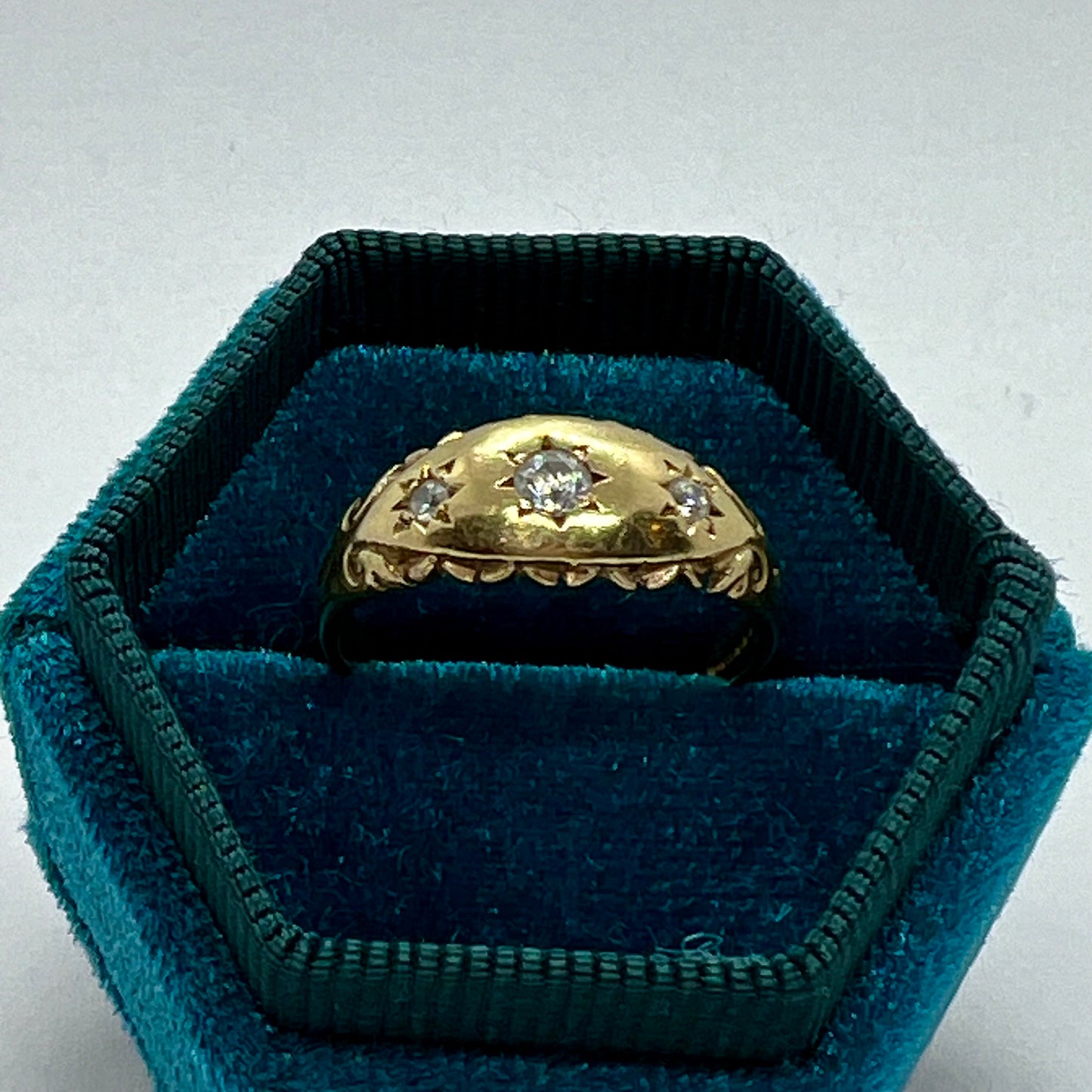 Gypsy-Bandring mit farblosem Quarz