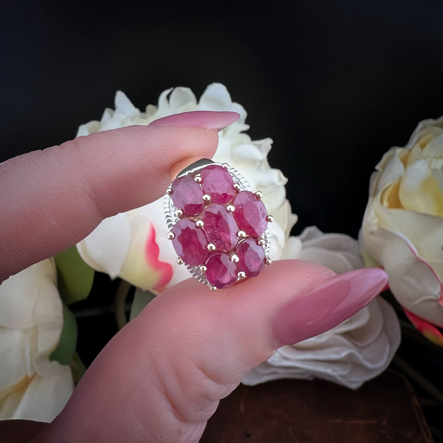 Ruby Daisy Ring