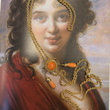 Carica l&#39;immagine nel visualizzatore di Gallery, Collana saliscendi in oro e corallo
