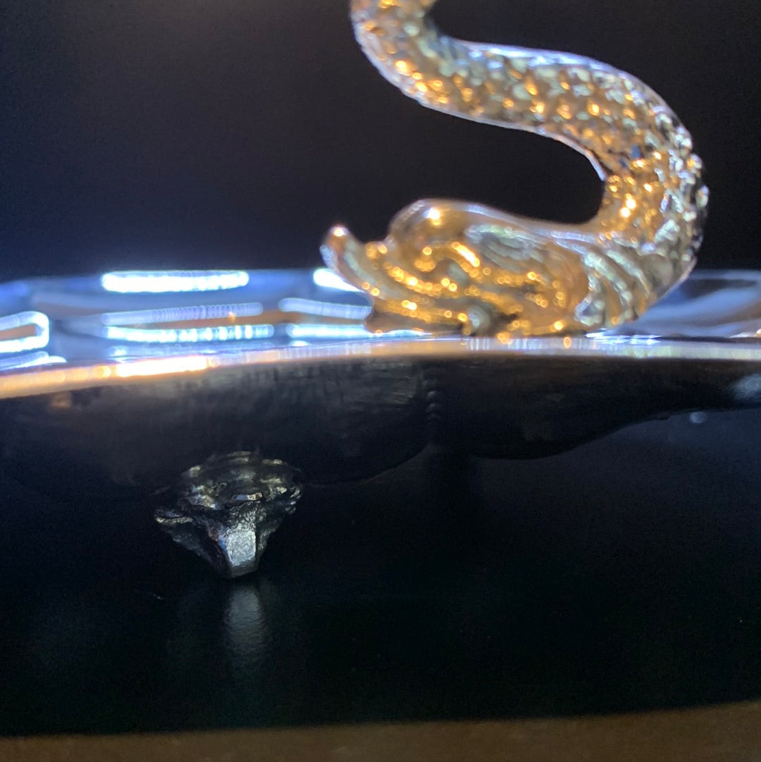 Paar silberne Muscheln aus Florenz, 1940er Jahre.