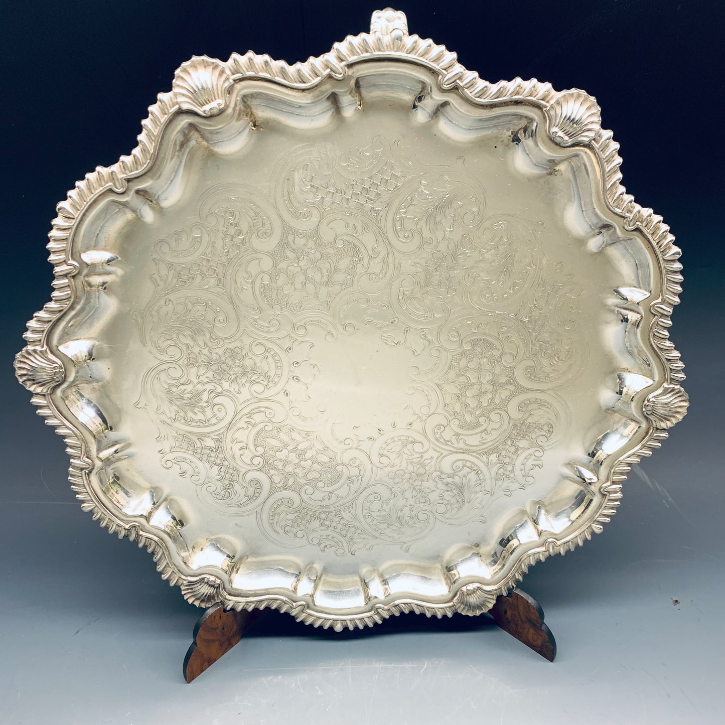 Tablett aus Sheffield-Platte, Thomas Woolley 1887–1897