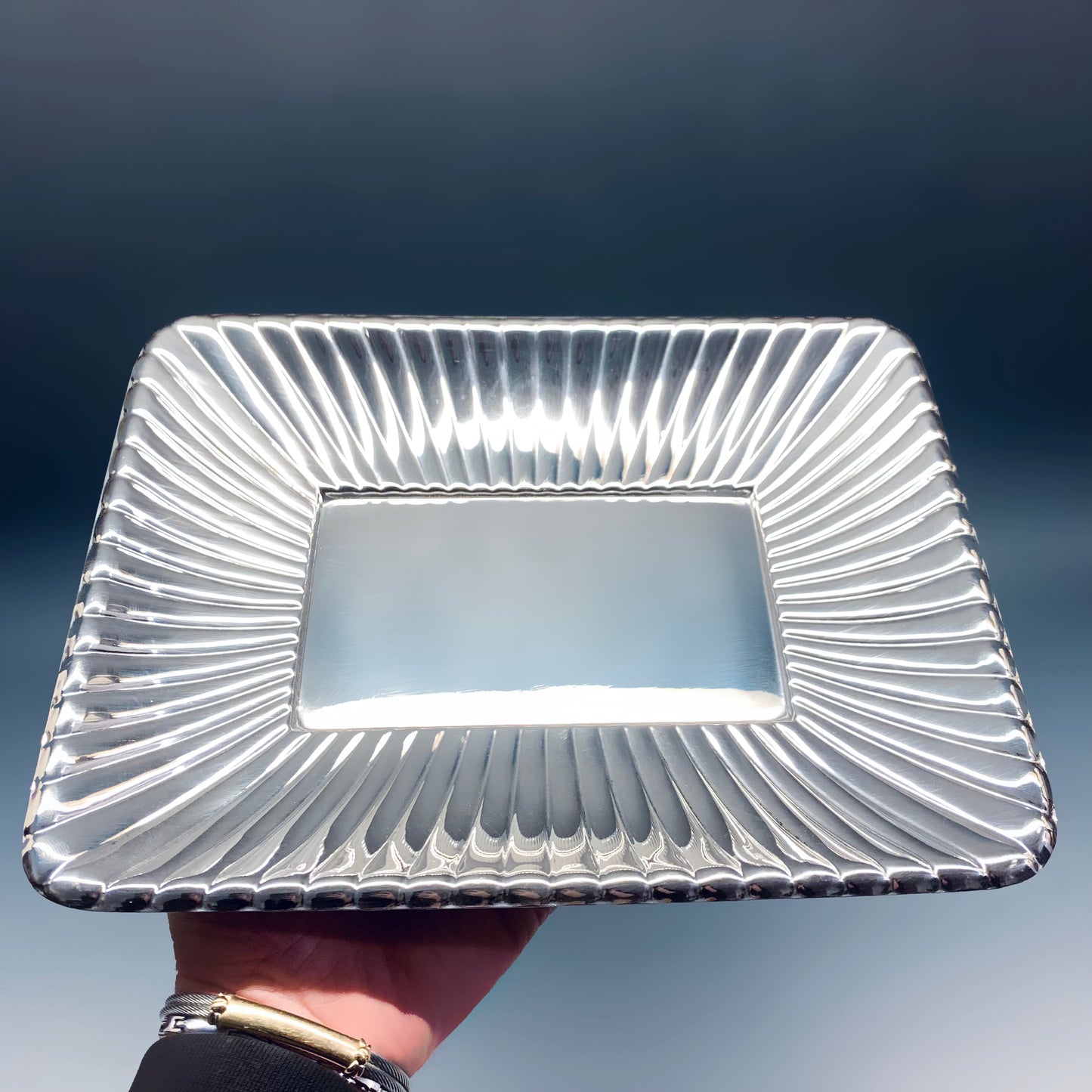 Cartier Silbernes Brieftablett, ca. 1950