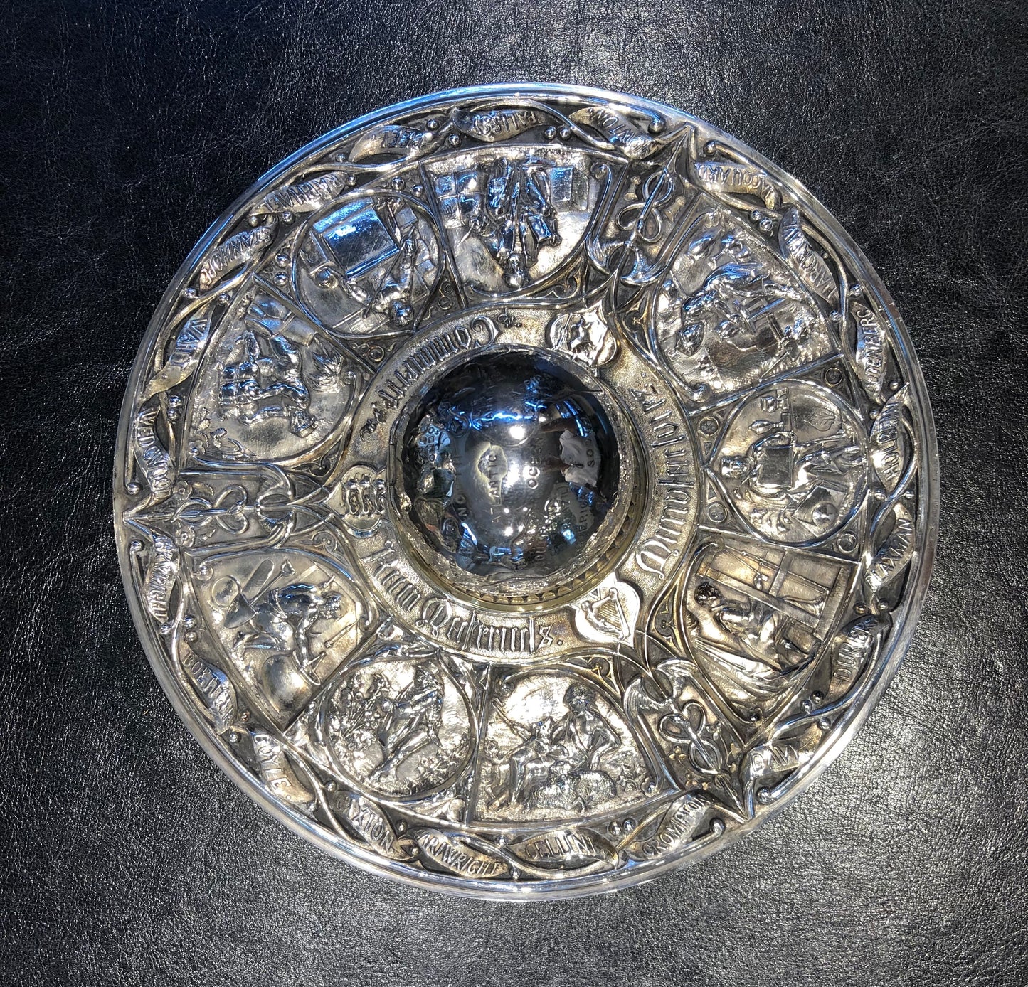 Raro modello di calamaio Elkington Great Exibition 1851 realizzato in Sheffield plate