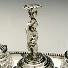 Carica l&#39;immagine nel visualizzatore di Gallery, Calamaio scultoreo con fusioni a cera persa, candeliere e leoni laterali con anelli tra le fauci. Inghilterra c. 1880
