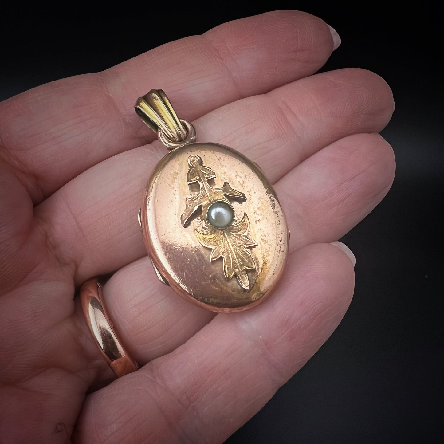 Antico locket - medaglione in oro 9 ct epoca vittoriana