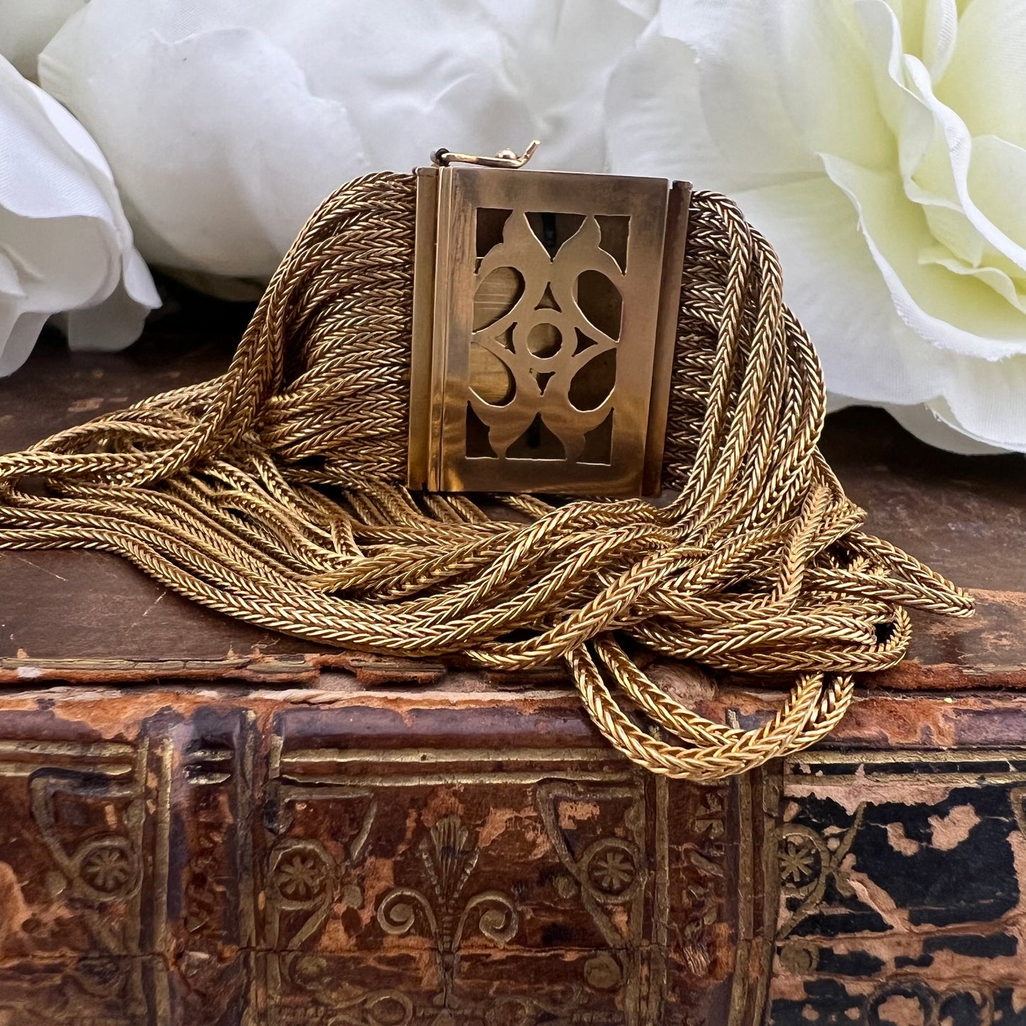 Bracciale italiano in oro 18k smeraldo e diamanti del 1960