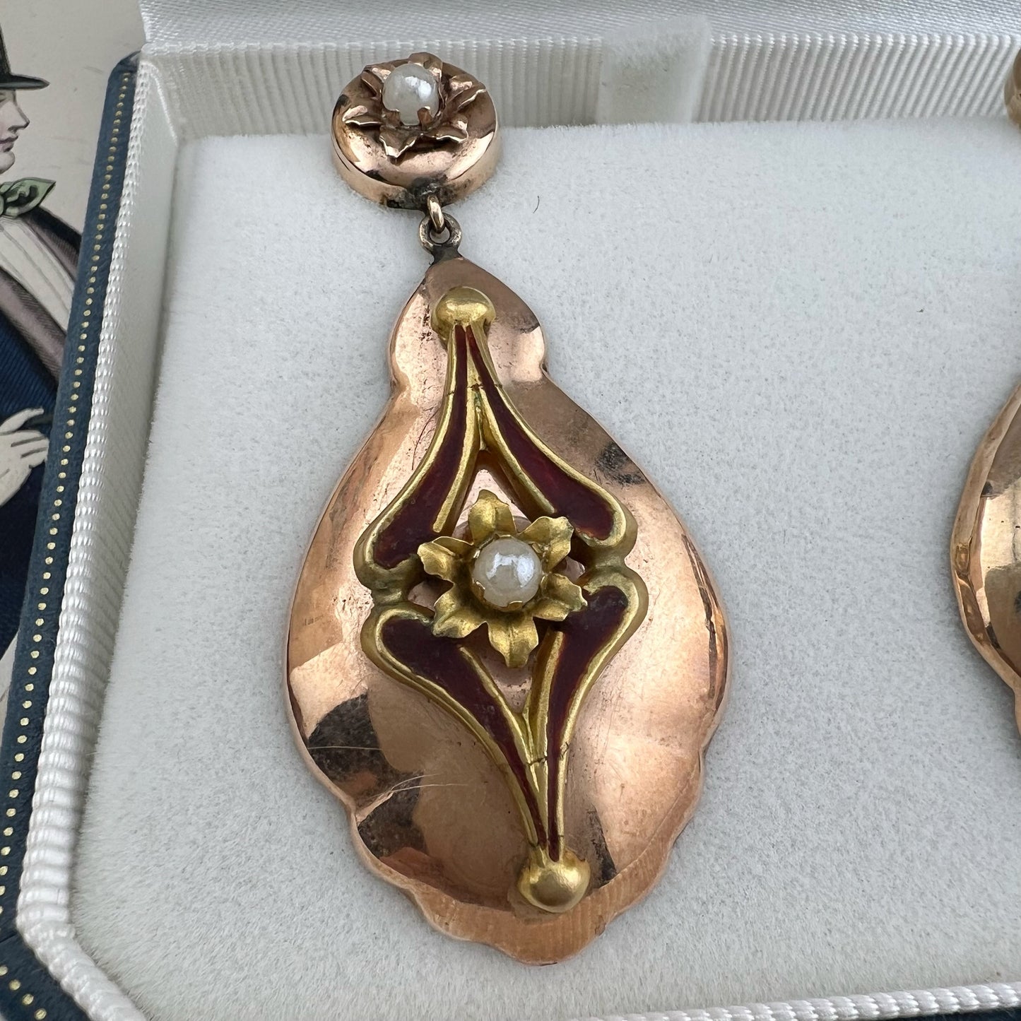 Orecchini Borbonici con Perle — Regno delle Due Sicilie, metà ‘800