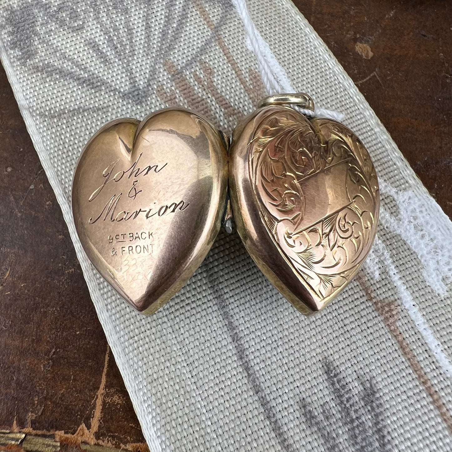 N. 03 - Locket porta foto 9 ct back & front primi ‘900