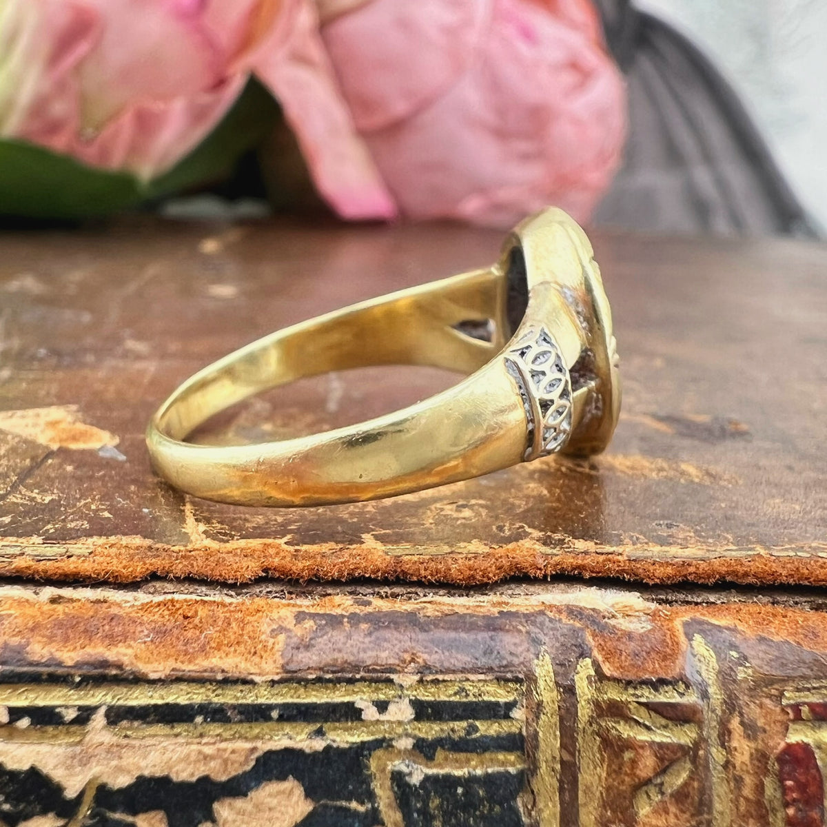 Anello con acquamarina – oro 18k primo Novecento