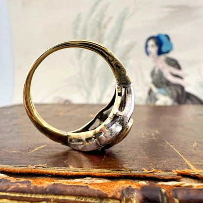 Anello rétro con ametista, diamanti e rubini – Italia, metà Novecento