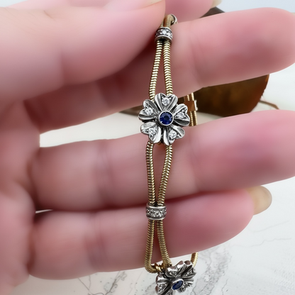 Bracciale Sandi con zaffiri e rose di diamante – Padova, anni ’80